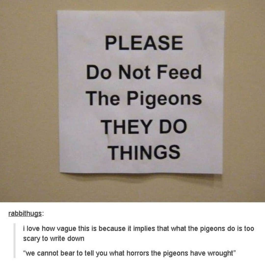 9GAGさんのインスタグラム写真 - (9GAGInstagram)「Guess what they do by rabbithugs | tumblr - #pigeons #peacewasneveranoption #memes #9gag」9月26日 7時00分 - 9gag