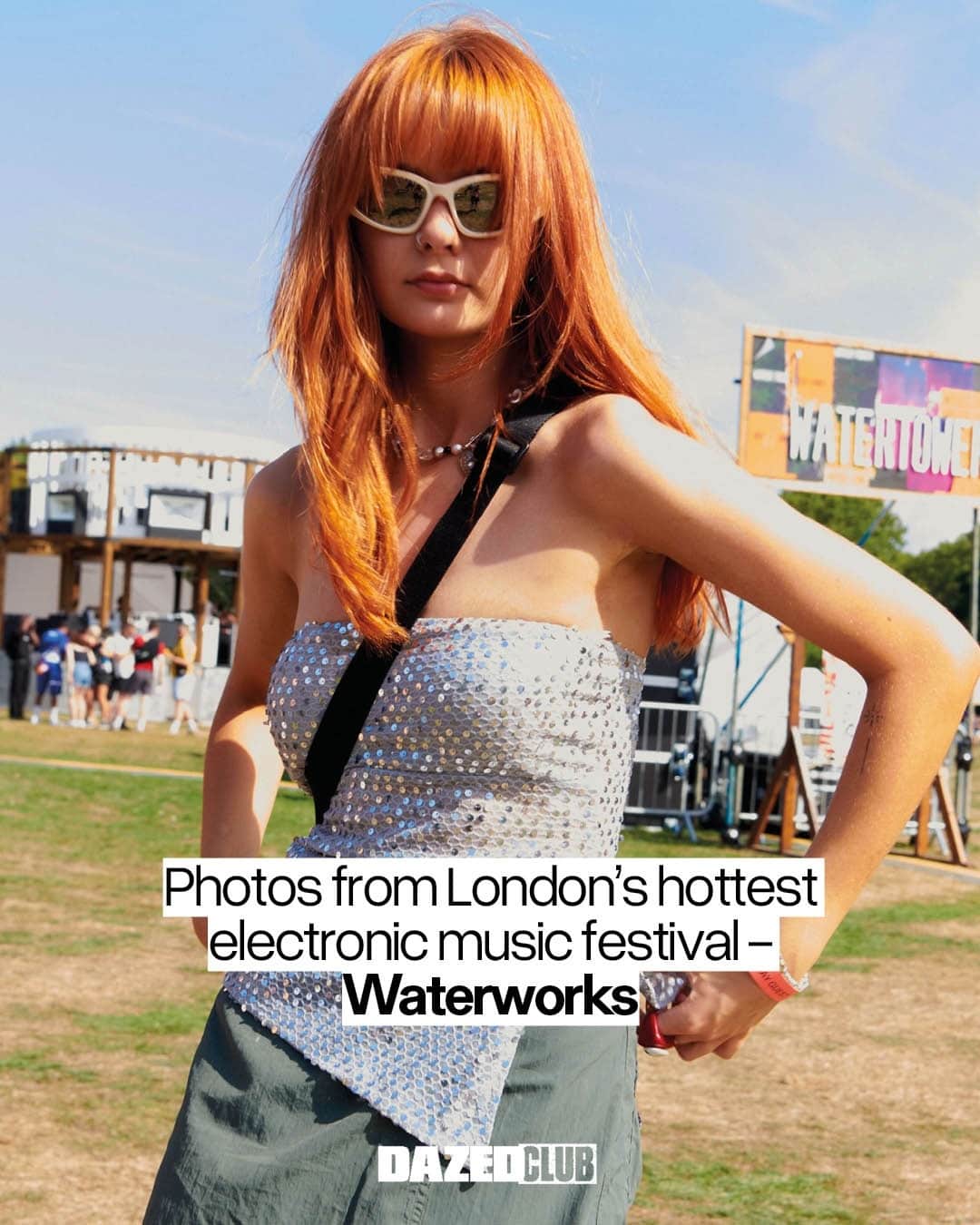 のインスタグラム：「On Saturday 16th September, #DazedClub descended on the hot, sunny, and sweaty site of @waterworksldn at Gunnersbury Park, West London. 💦⁠ ⁠ Dazed Club member and photographer @bettyoxlademartin joined the team and captured the ethereal energy and sense of celebration and togetherness of the late summer day. ☀️⁠ ⁠ Want to find out more about the perks of being in Dazed Club? Click the link in our bio for more info 🔗」