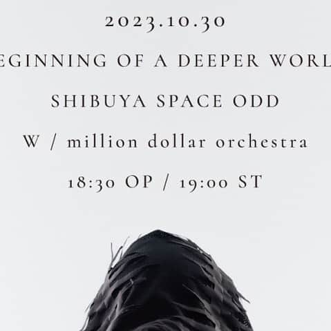 武瑠のインスタグラム：「武瑠 「BEGINNING OF A DEEPER WORLD」 W / million dollar orchestra  【日程】2023年10月30日(月) 【場所】渋谷 SPACE ODD 【時間】OPEN/START 18:30/19:00  [チケットFC先行] ～10/5(木)23:  Photographer : @harutaaaaaaa  Stylist : @shogo_yanagi Hairmake : @712_coconut  Design :@neel_jp Label : @akubiinc_tokyo   #武瑠」