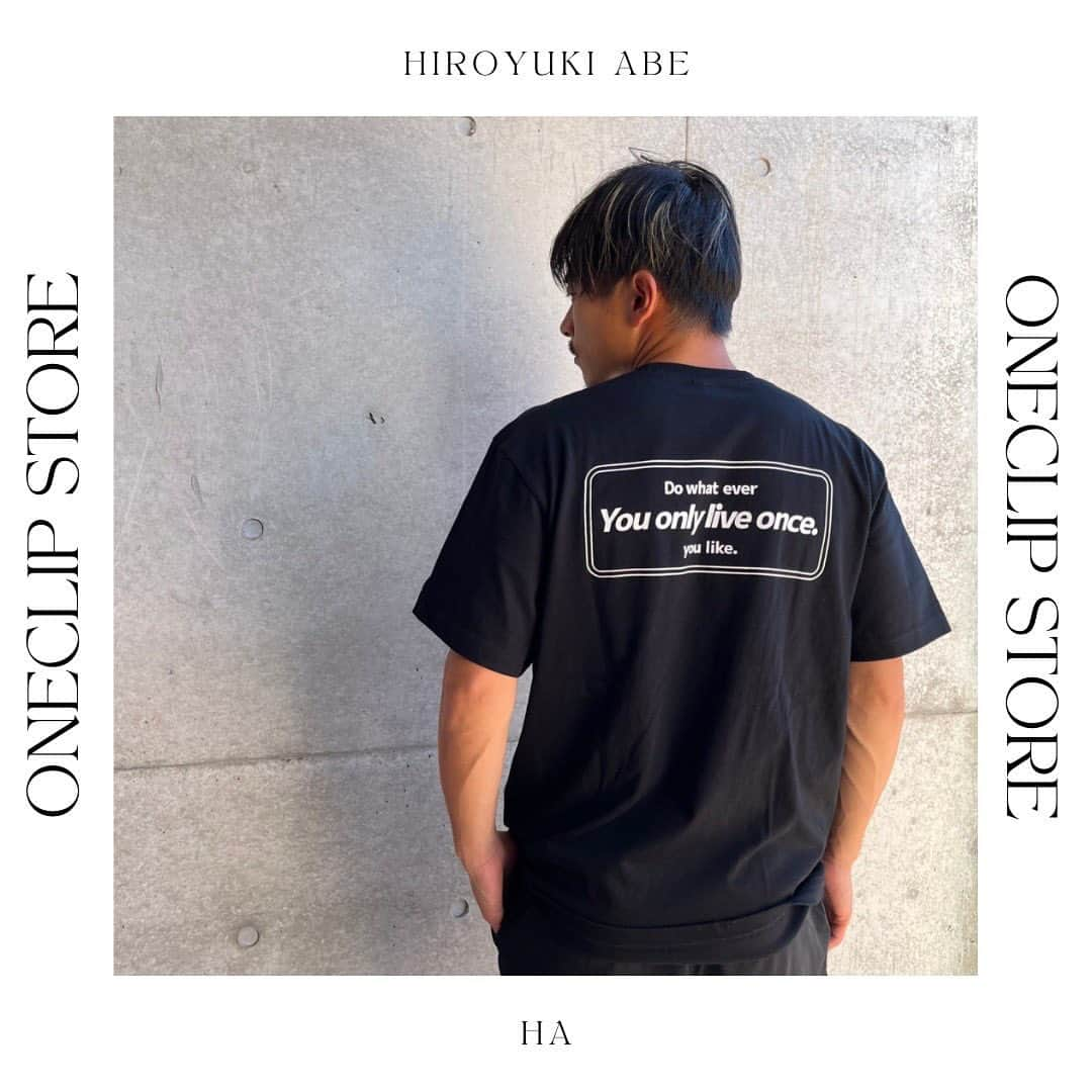 阿部浩之のインスタグラム：「. 新しくTシャツ作りましたー！ まだまだ暑い日もあるので是非着てみてください〜👕  【ONECLIPストア】で検索」