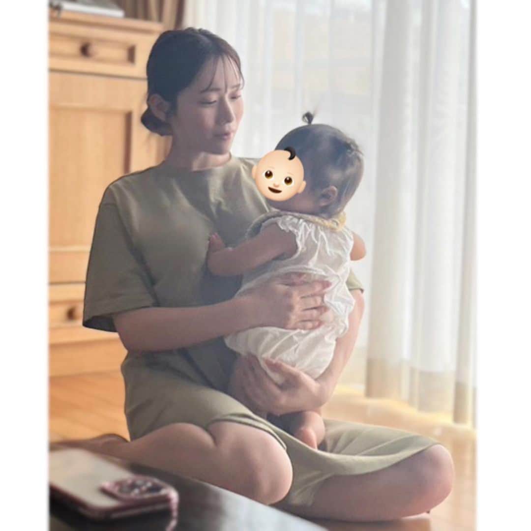 ぷうたんのインスタグラム：「カワイほんとにカワイ👶🏻‪‪❤︎‬ ずーっとべったり抱っこーってしてくれた。(尊い) 大きく育ってくれ〜〜〜っ 全世界のママ達ってほんとに強いし凄いんだなって🤱😚 子育てお疲れ様です😌🫶🏽」