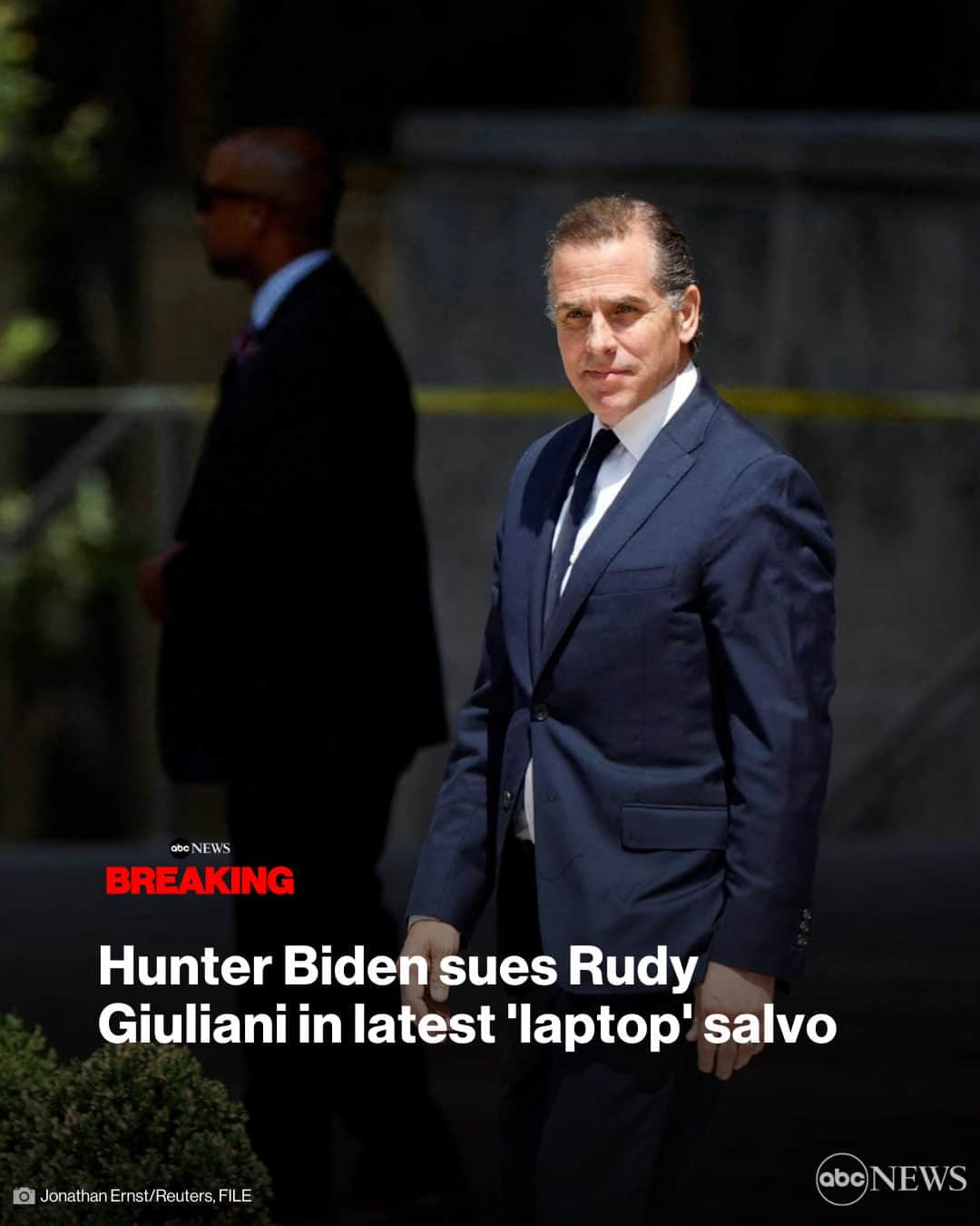 ABC Newsのインスタグラム：「Hunter Biden filed a lawsuit against Rudy Giuliani on Tuesday, accusing the former Trump attorney of computer fraud over his role in obtaining and sharing the alleged contents of an infamous laptop purportedly belonging to the son of the sitting president. #hunterbiden #rudygiuliani #news」