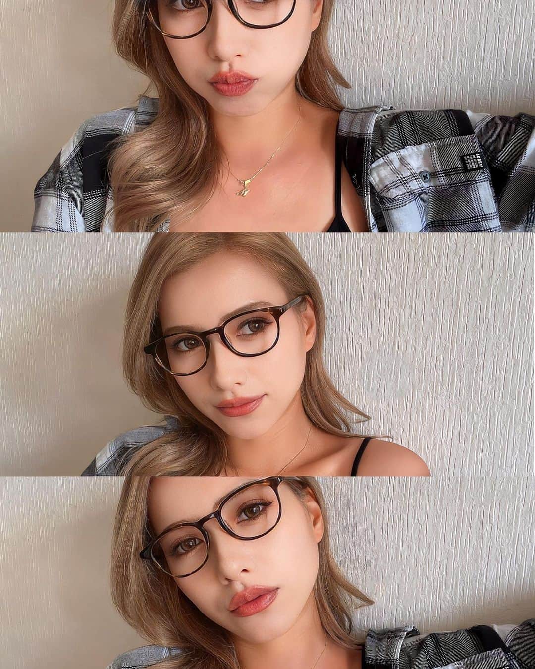 のインスタグラム：「.  メガネかけたい今日このごろ🤓 メガネ女子はいかがですか？  (盛れない日はサングラスかメガネ🤫🖤)」