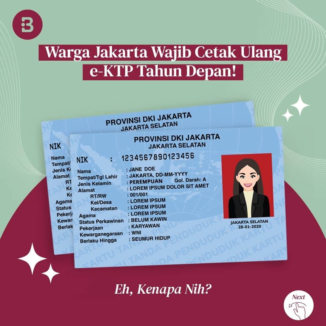Beauty | Health | Fashionさんのインスタグラム写真 - (Beauty | Health | FashionInstagram)「Beauties warga Jakarta wajib tahu info ini!  Siap-siap ya tahun depan dan buat yang pengen ganti foto di ktpnya, semoga kesempatan itu terbuka lebar di tahun depan yaaaa😁🥳🤣 —-- Jangan lupa untuk follow @Beautynesia.id  untuk berita menarik seputar wanita dan lainnya!  Follow juga instagram : @beautynesianews 💄 @mommyasia.id 🤰🏼👶🏻 —---- #life #ektp #ktp #kartuidentitas #info #dukcapil #kependudukan #infoterkini #jakarta #dkijkarta #beautynesiaid」9月26日 16時53分 - beautynesia.id