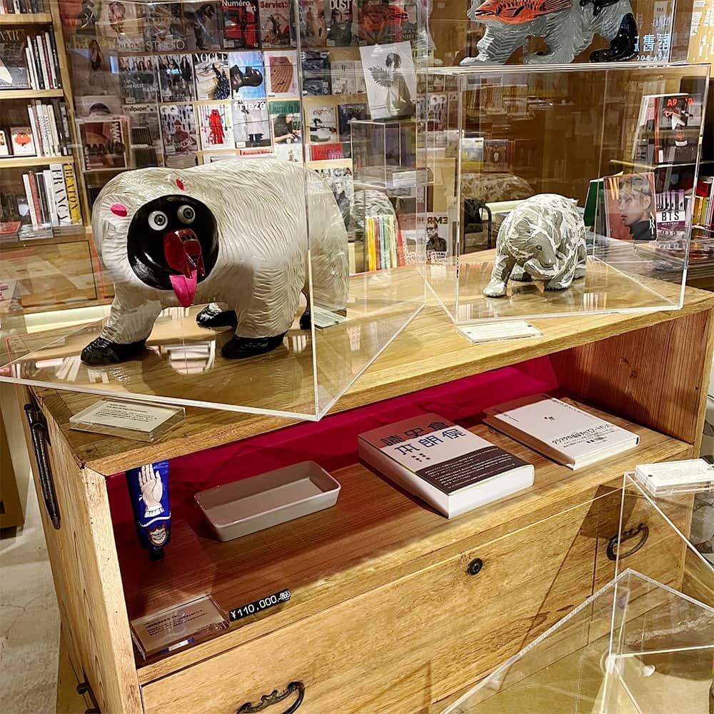 銀座 蔦屋書店さんのインスタグラム写真 - (銀座 蔦屋書店Instagram)「10月01日(日)まで 【フェア】古きモノを楽しむ、新しい試み。  --------------- The Old New   日々、捨てられている空き家に残る生活雑貨。 その中には日本文化を象徴するものが数多くある。 私たちはそれらを次に世代につなげるために、 モノの価値を再解釈することを試みた。 新しい素材が加わる事で、あるいは 様々なアーティストのクリエーションが加わる事で、 生まれ変わった古きモノをお楽しみください。   〈家’s〉代表　伊藤昌徳  ---------------  [ブランド紹介] 〈家’s〉 「見過ごされていた価値を再構築し、世界を豊かにする」をビジョンに掲げ、家具のアップサイクル事業や空間プロデュース事業を行う。代表的なプロジェクトとして、木彫りの熊をアートの力でアップサイクルしたプロダクト『Re-Bear Project』。空き家問題にアップサイクル家具で新たな価値を与える『P/OP(tansu×acrylic)』がある。   [プロジェクト紹介] 「P/OP」 富山県内の空き家からレスキューした箪笥を、“桐材”に替わり、軽く、加工しやすいという同じ特徴を持つアクリル板を用いて新たな価値を生み出す活動。さらには、いずれアクリル板を桐材に戻して、元の状態に近い形で使ってもらえるといいな。という、古い持ち主から受け継いだ古箪笥を、新しい持ち主へ託す思いも、このプロダクトには込められている。   Re-Bear Project 「木彫りの熊をもう一度、リビングへ」をコンセプトに、北海道木彫り熊発祥のまち・八雲町の歴史と文化財保存活用としてアーティストと連携しながら、倉庫に眠っている木彫りの熊をアップサイクルするプロジェクト。木彫りの熊に改めて焦点を当てることで、脈々と続く日本のモノづくりを次の世代へつなぐことを目的としている。売上の一部を、北海道木彫り熊発祥のまち・八雲町に寄付する活動も行なっている。   ▶詳細はこちら https://store.tsite.jp/ginza/event/magazine/35824-1143370911.html  @ginza_tsutayabooks_magazine @yestoyama #家s #木彫り熊 #木彫りの熊 #rebearproject #アップサイクル #アップサイクル雑貨 #アップサイクル家具 #箪笥 #本屋 #書店 #tokyo #tokyobookstore #bookstore #bookshop #prettybookplaces #gsix #ginzasix #銀座 #蔦屋書店 #ginza #銀座蔦屋書店 #ginzatsutayabooks #tsutayabooks」9月26日 17時01分 - ginza_tsutayabooks