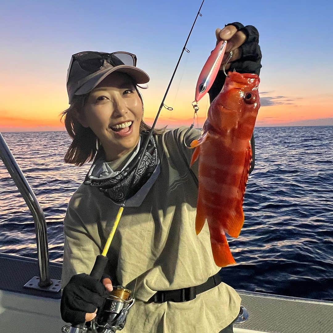 蒼井さやさんのインスタグラム写真 - (蒼井さやInstagram)「昨日は白甘鯛をターゲットに和歌山のブルーピアさん @bluepier_captain にお邪魔してきました😊✨️ たまたま別件で連絡をとってたら「明日空いてる？」ってなって、急遽一緒に釣りに行くことになった @varivas_japan  繋がりで @babababa.fishing  でも仲良くして頂いてる大久保さん @okubokozo  と、いつも通りずっと笑いっぱなしの釣行でした🤣 ・ ・ ・ あの、幻の白甘鯛を釣りに…苦節2年？3年の時を経て今回は私、蒼井さや、やってやりましたよ！！🤣🤣🤣 マジで神がかってた😇✨ タイラバで3本、トドメのジグで(まさかのポイントで)1本釣ることができました😁✨️ ・ ・ ・ 赤甘鯛よりも獰猛な白甘鯛のアタリや引きは、サイズが大きくなればなるほどスリリングかつ気持ちいいくらいにロッドを叩いてくれます😁✨️ 船酔いしたみたいな顔してるけど、めちゃくちゃ美味な白甘鯛ちゃん、やみつきになること間違いなし！ 夕まづめの時間はSLJでマツカサダイやメイチダイ、アカハタやオオモンハタなどいろんな魚も顔を出してくれました☺️ 大久保さんとのいつもやり取り←も大久保さんのYouTubeで近日中に上がるみたいなので是非見てくださいね😁✨️ ちなみに私も一応GoPro回してたので、そのうち動画がどこかでアップされるかも？？ですw 気長に待っててね😁 ・ ・ ・ 【SAYA's TACKLE】 ●タイラバ ロッド▶︎DAIWA 紅牙TYPE-N EX 611MLB THRILL GAME リール▶︎SHIMANO Barchetta 151DHHG ライン▶︎VARIVAS AVANI10×10 MAXPOWER PE0.8号 リーダー▶︎VARIVAS フロロカーボンショックリーダー 16lb タイラバヘッド▶︎レッドスナイパー 160g/120g ネクタイ▶︎SASALABO コブラカーリー 06ゴールドゼブラ/02オレンジゼブラ フック▶︎SASALABO 早替えアシスト シングルフック 喰わせバーブレス 10号 ・ ・ ●SLJ ロッド▶︎BLAUSEA SLJ_MY リール▶︎SHIMANO STELLA C3000MHG ライン▶︎VARIVAS プロトタイプ PE0.6号 リーダー▶︎VARIVAS フロロカーボンショックリーダー16lb ジグ▶︎beat×VARIVAS コラボ ベビージグレイ(サーモンさぁやカラー)75g フック▶︎VARIVAS リトルモンスター 2/0(13mm) ・ ・ ・ 【BLUE PIER】 @bluepier_captain  和歌山県田辺市芳養松原1－35 E-MAIL：info@blue-pier.com 090-6978-2456 ・ ・ ・  #ブルーピア  #bluepier  #白甘鯛  #タイラバ  #アマラバ  #SLJ  #スーパーライトジギング  #釣り  #釣り女子  #Fishing  #fishinglife  #Fishinggirl  #beat  #SASALABO  #sasalaboコブラカーリー」9月26日 17時21分 - saya.aoi