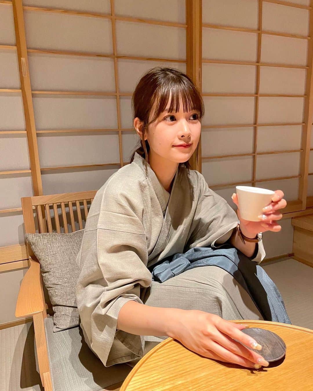 吉川七瀬のインスタグラム：「2人でお疲れ様会☺️宿でゆっくり過ごせました🥱🥱幸せ」