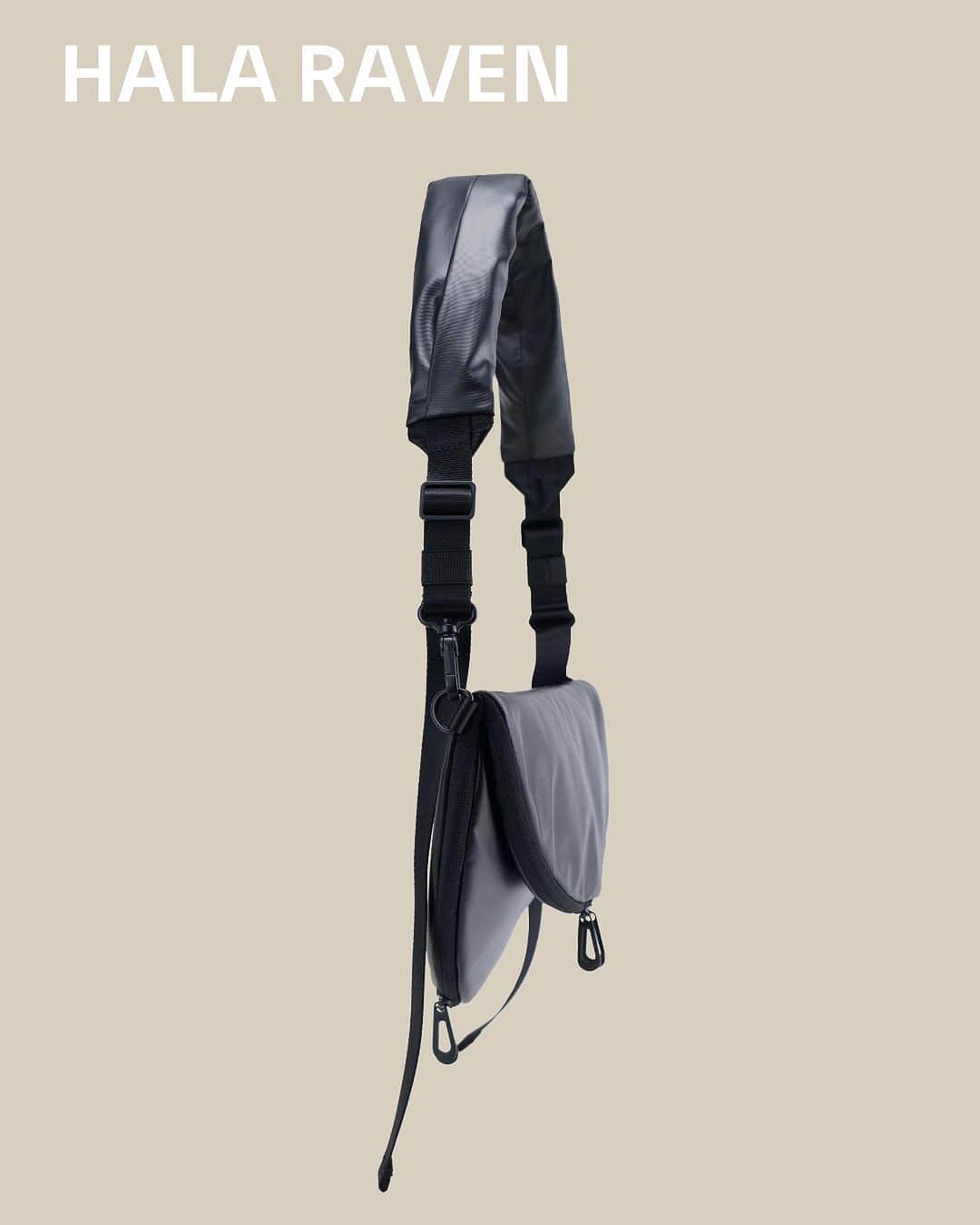 コートエシエルさんのインスタグラム写真 - (コートエシエルInstagram)「The HALA is a crescent-shaped crossbody bag built for those who are on the go.  Featuring a detachable neoprene eyewear pouch, it provides a scratch-free environment for your sunglasses. For increased storage options, the HALA is used in conjunction with the ADDA.   Available now from www.coteetciel.com」9月26日 18時58分 - coteetciel