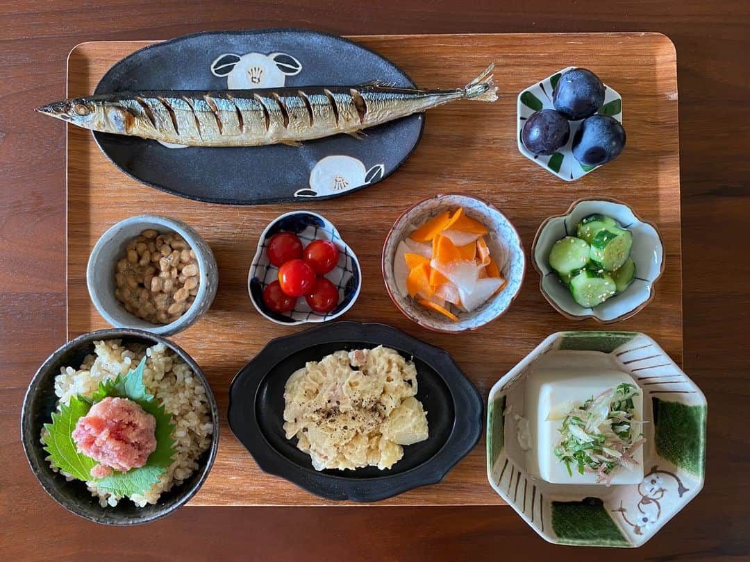 清水けんじのインスタグラム：「１週間の朝ごはん🍚  #朝ごはん #breakfast」