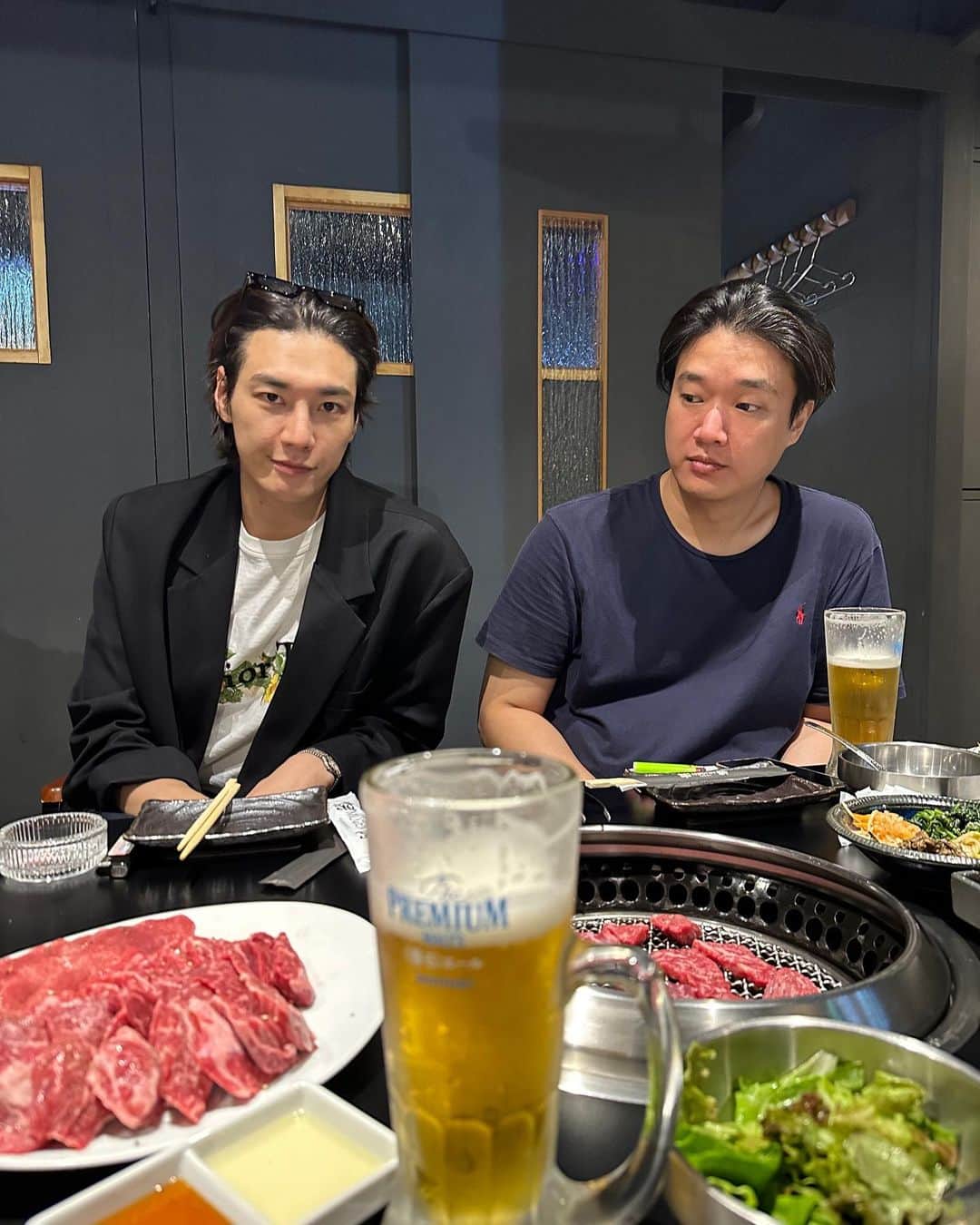 キム・ヨングァンのインスタグラム：「우리 스텝 고맙습니당 회식 ~ 😁」