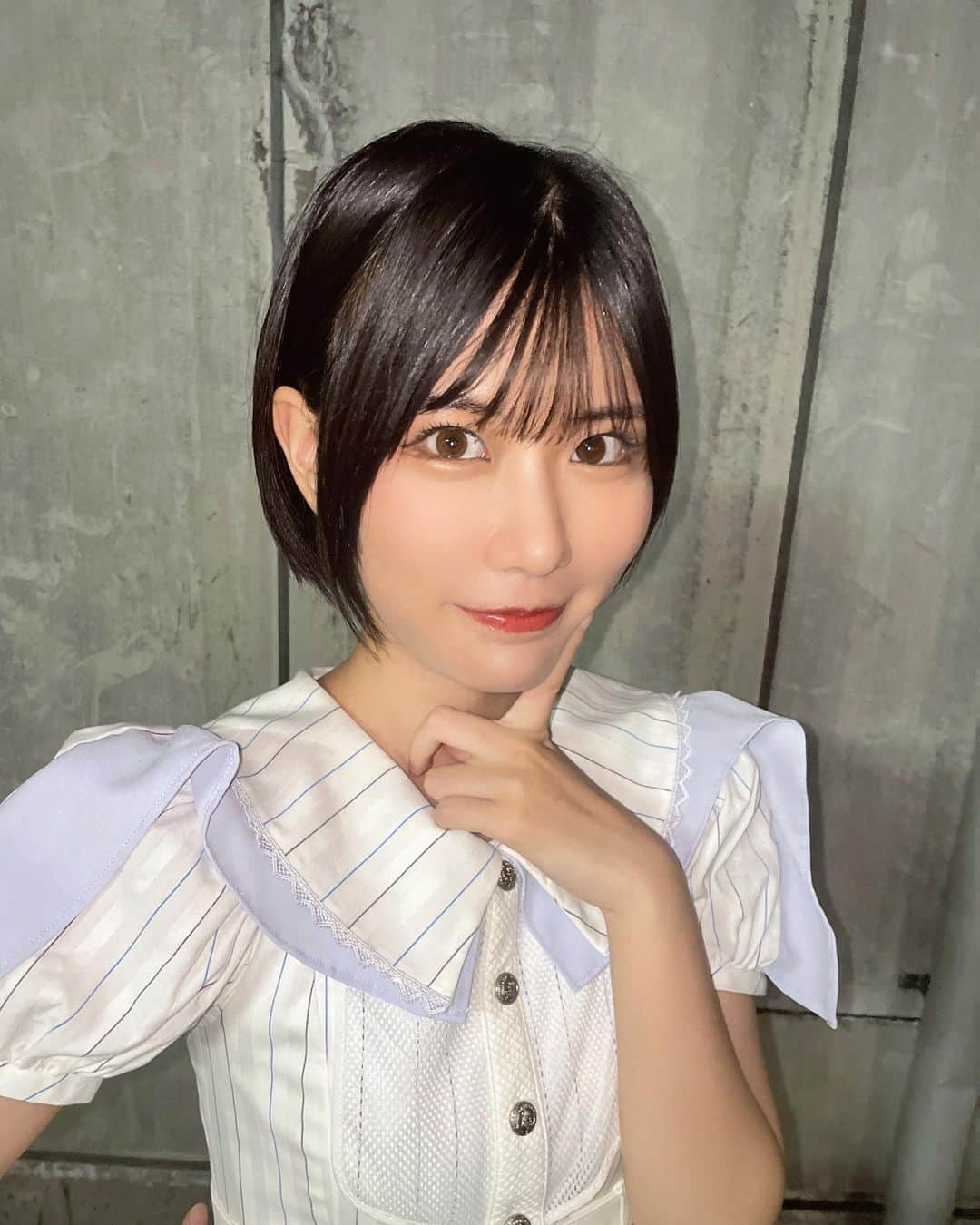 渡辺菜月さんのインスタグラム写真 - (渡辺菜月Instagram)「じーっ。  #stu48 #渡辺菜月  #アイドル衣装 #大好きな人」9月26日 19時59分 - w_natsuki_stu48