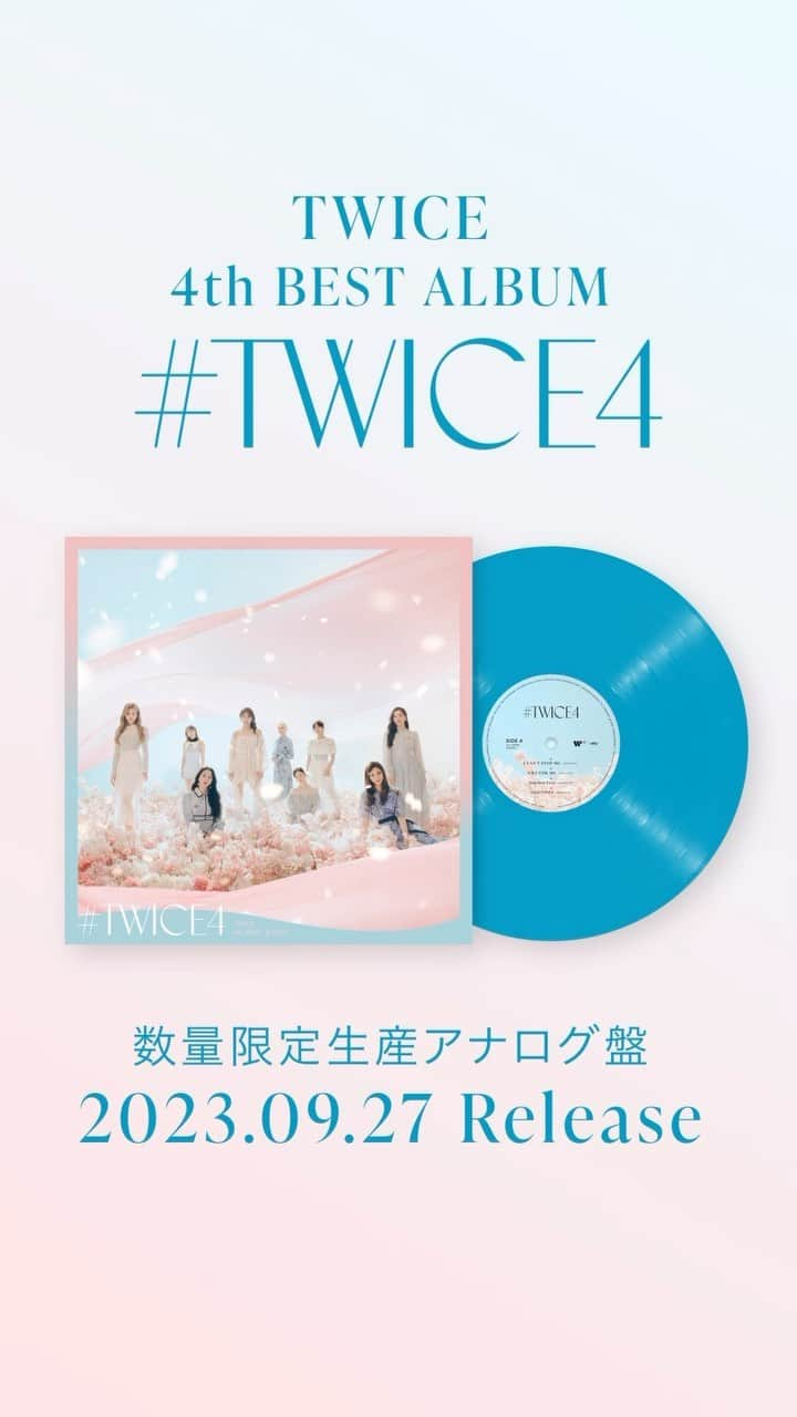 TWICE JAPANのインスタグラム：「TWICE 4th BEST ALBUM『#TWICE4』数量限定生産アナログ盤 2023.09.27 Release  You don't need any license to love TWICE!✨ 『#TWICE4』アナログ盤、見るほどどんどん見吸い込まれませんか？  https://www.twicejapan.com/feature/bestalbumVINYL  #TWICE #TWICE2 #TWICE3 #TWICE4 #VINYL」