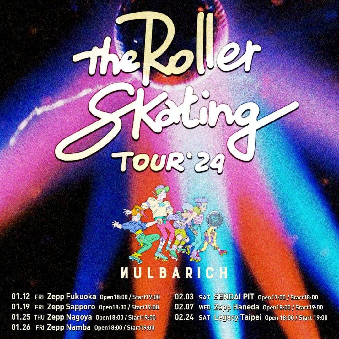 JQのインスタグラム：「「 The Roller Skating Tour ‘24 」開催決定！！  『Nulbarich The Roller Skating Tour ‘24』  【料金】 チケット金額：全自由　¥8,800- (税込) U-20チケット：全自由　¥5,500- (税込) ・20歳以下の方向けのチケット。要IDチェックあり ※入場時ドリンク代別途必要 ※未就学児童入場可能。但しファミリーエリアのみ観覧可能。ファミリーエリアは会場によって、設置場所が変わります。 ※座席形態は、公演日1週間前を目安にご案内いたします。  【スケジュール】 DATE：2024/1/12 (Fri)　 VENUE：Zepp Fukuoka（福岡） OPEN 18:00 / START 19:00 info：キョードー西日本 0570-09-2424　  DATE：2024/1/19 (Fri) VENUE：Zepp Sapporo（北海道） OPEN 18:00 / START 19:00 info：WESS　 info@wess.co.jp　  DATE：2024/1/25 (Thu) VENUE：Zepp Nagoya（愛知） OPEN 18:00 / START 19:00 info：SUNDAY FOLK PROMOTION　052-320-9100   DATE：2024/1/26 (Fri) VENUE：Zepp Namba（大阪） OPEN 18:00 / START 19:00 info：キョードーインフォメーション　0570-200-888  DATE：2024/2/3 (Sat) VENUE：仙台PIT（宮城） OPEN 17:00 / START 18:00 info：ジー・アイ・ピー　https://www.gip-web.co.jp/t/info   DATE：2024/2/7 (Wed) VENUE：Zepp Haneda（東京） OPEN 18:00 / START 19:00 info：クリエイティブマンプロダクション 03-3499-6669  DATE：2024/2/24(Sat) VENUE：Legacy Taipei（台湾） OPEN 18:00 / START 19:00 info：gutspromotion@gmail.com  ▼詳しくはプロフィールのリンクから @nulbarich_official   ■Nulbarich Live Tour has been decided! [The Roller Skating Tour ‘24]  A total of 7 live performances, including Taiwan! ===== Feb 24 - Taipei, Taiwan - Legacy =====  ▼For more information @nulbarich_official   #nulbarich @mrjeremyquartus  #live  #tour」