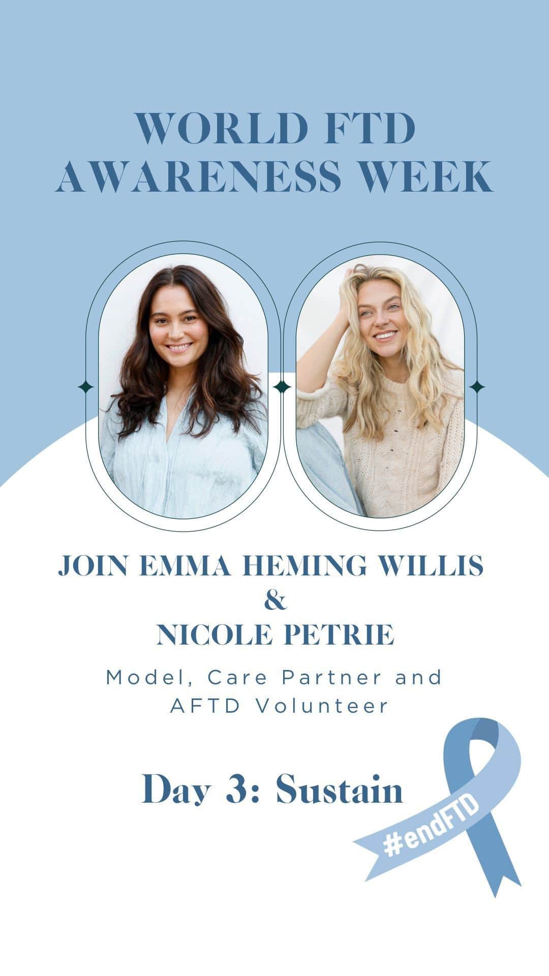 エマ・ヘミングのインスタグラム：「Meet @nicolepetrie who is a model, activist, care partner to her mother Cheryl, vegan, and a strong AFTD volunteer in multiple contexts. Today on my YouTube channel Nicole shares how it feels to be a young care partner. I’m so moved by Nicole in many ways. Her resilience is nothing but inspiring to me. Please head to the link in my bio to see her full interview.   #worldftdawarenessweek #frontotemporaldementia #caregiving #icareaboutftd #wecareaboutftd #endftd」