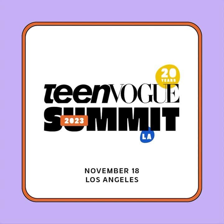 Teen Vogueのインスタグラム：「It’s that time of year again…#TeenVogueSummit is back! 🙌 Join @cocojones, @aokileesimmons, and more of your fave culture-creators and change-makers in LA on November 18 to celebrate 20 years of Teen Vogue. 🎂 Get your tix at the #linkinbio 🎟」