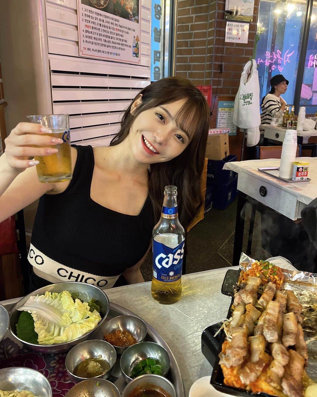 かとゆりさんのインスタグラム写真 - (かとゆりInstagram)「韓国はビールメインです🍺」9月26日 20時22分 - katoyuridayo