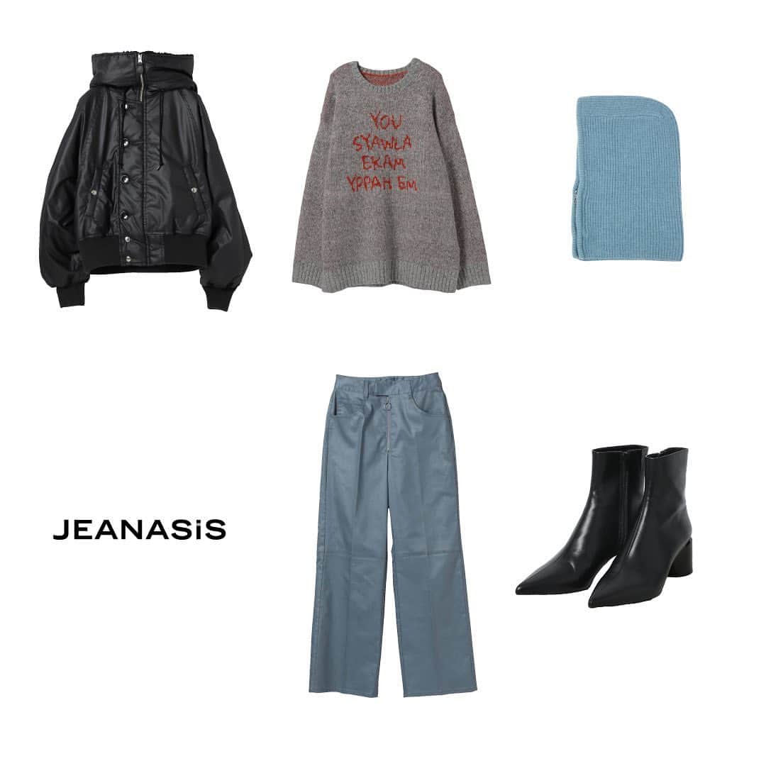 のインスタグラム：「❄️Recommend Style❄️ ✔️画面をタップしてチェック  【発売中】 ▼バラクラバ▼ #ZIPニットバラクラバ_JS_JS  ▼パンツ▼ #フロントZIPコーディングパンツ_JS  ▼ブーツ▼ #ポインテッドショートブーツ_JS  【WEB先行予約受付中】ポイント2倍✨ ▼ブルゾン▼ #N2Bショートブルゾン_JS  ▼ニット▼ #5GジャガードロゴBIGプルオーバー_JS _____________________________________________  _____________________________________________ 商品詳細は製品タグ or TOPページURLよりチェック ▷▷▷ @jeanasis_offici 『#ジーナスタッフスタイリング』をフォロー🤝 ▷▷▷全国のスタッフによるスタイリングを毎日更新中！ _____________________________________________  #JEANASIS #ジーナシス #ジーナシスト #ootd #fashion #tokyo #2023AW #大人カジュアル #大人シンプル #ニット #ニットコーデ #ロゴニット  #ブルゾン #ブルゾンコーデ #ショートブルゾン #パンツ #パンツコーデ #バラクラバ #バラクラバコーデ  #ブーツ #ブーツコーデ #ショートブーツ」
