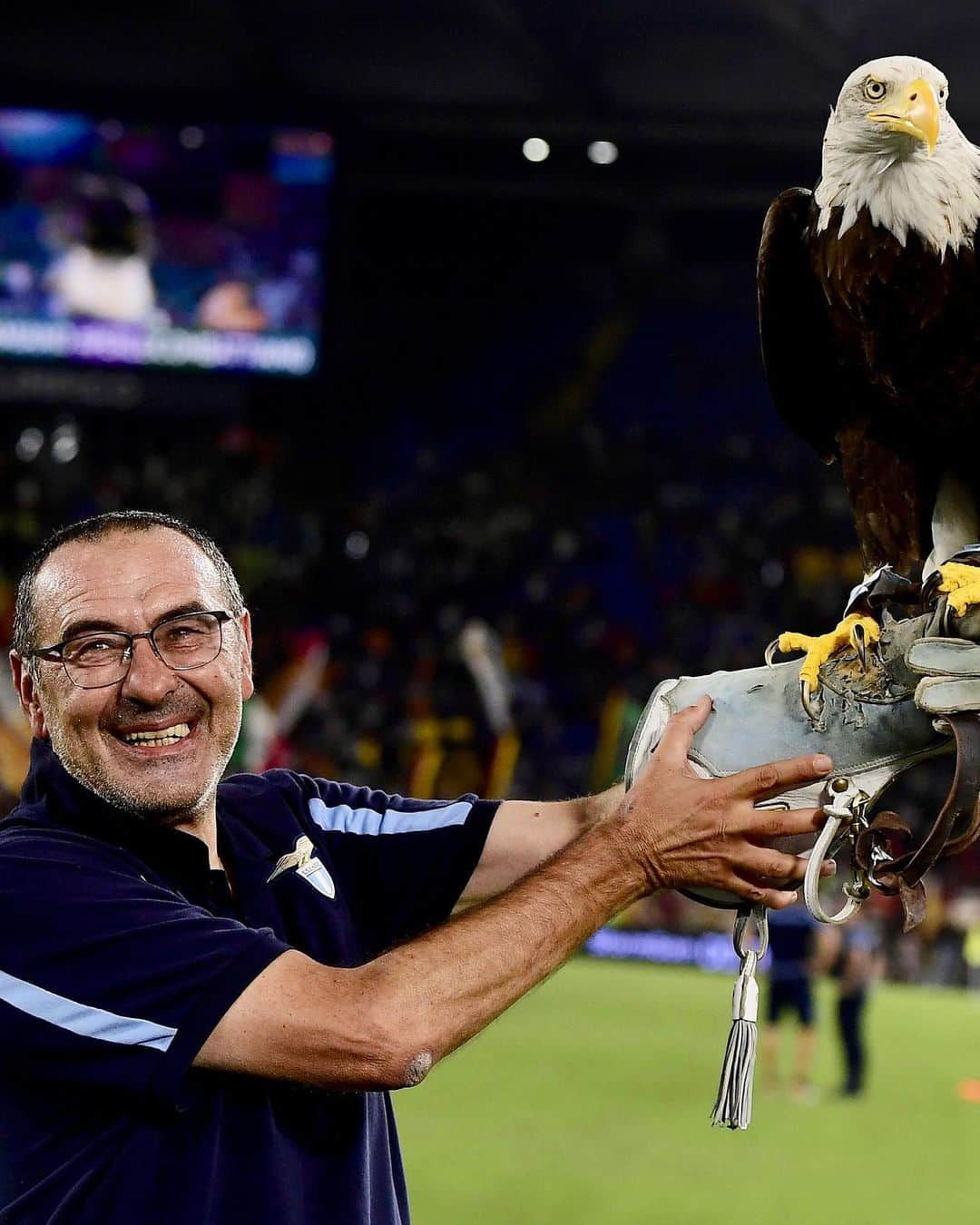 SSラツィオのインスタグラム：「🔙 26.09.2021 Il primo derby del Comandante: un autentico 𝐓𝐑𝐈𝐎𝐍𝐅𝐎  #AvantiLazio 🦅」