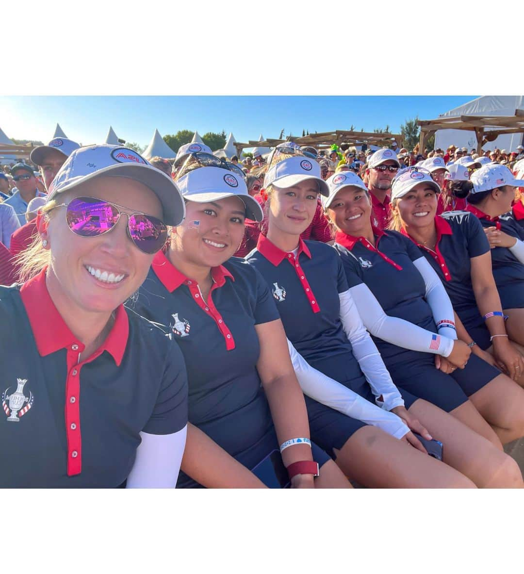 モーガン・プレッセルさんのインスタグラム写真 - (モーガン・プレッセルInstagram)「Wow, what a week! Had the most amazing time with these incredible women last week at the Solheim Cup! It’s always an honor to wear ❤️🤍💙, and to be part of this immensely talented group is something I will remember forever. Thank you to Captain Stacy Lewis for your tremendous leadership and for this opportunity. And special thanks to my cart driver extraordinaire @madisonpressel! Thanks to everyone behind the scenes from the @lpga_tour who made the week perfect for @solheimcupusa, and to the Solheim Family for your continued support of women’s golf! Until 2024….. 🇺🇸」9月26日 22時53分 - mpressel