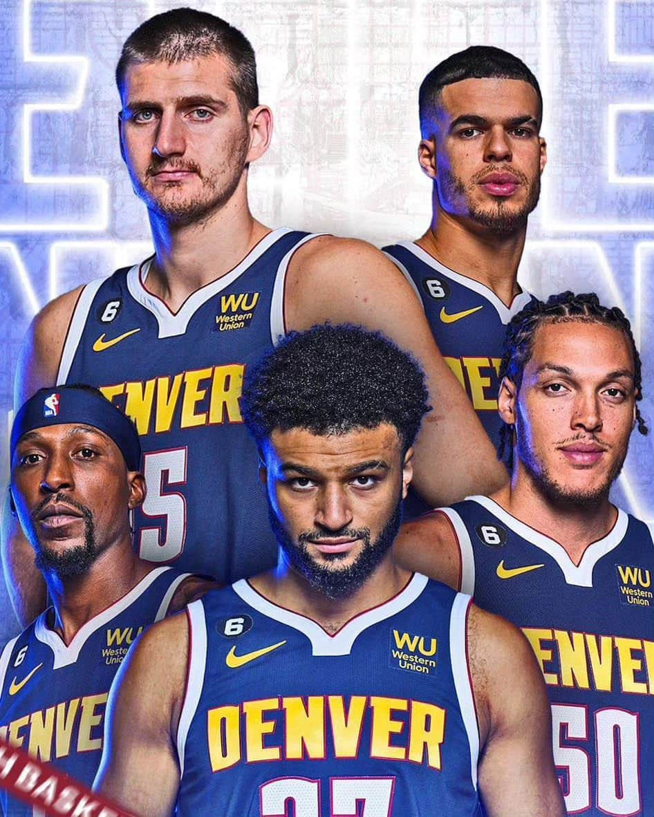 ニコラ・ヨキッチのインスタグラム：「Nuggets starting lineup in the CBS TOP 100 NBA players: 1. Nikola Jokic 18. Jamal Murray 54. Aaron Gorddon 69. Michael Porter Jr. 99. Kentavious Caldwell-Pope . . . #jokic #jokicnikola #joker #nikola #nikolajokic #denver #nuggets #denvernuggets #colorado #nba #basketball #serbia #usa #srbija #sombor #belgrade #beograd #mvp」