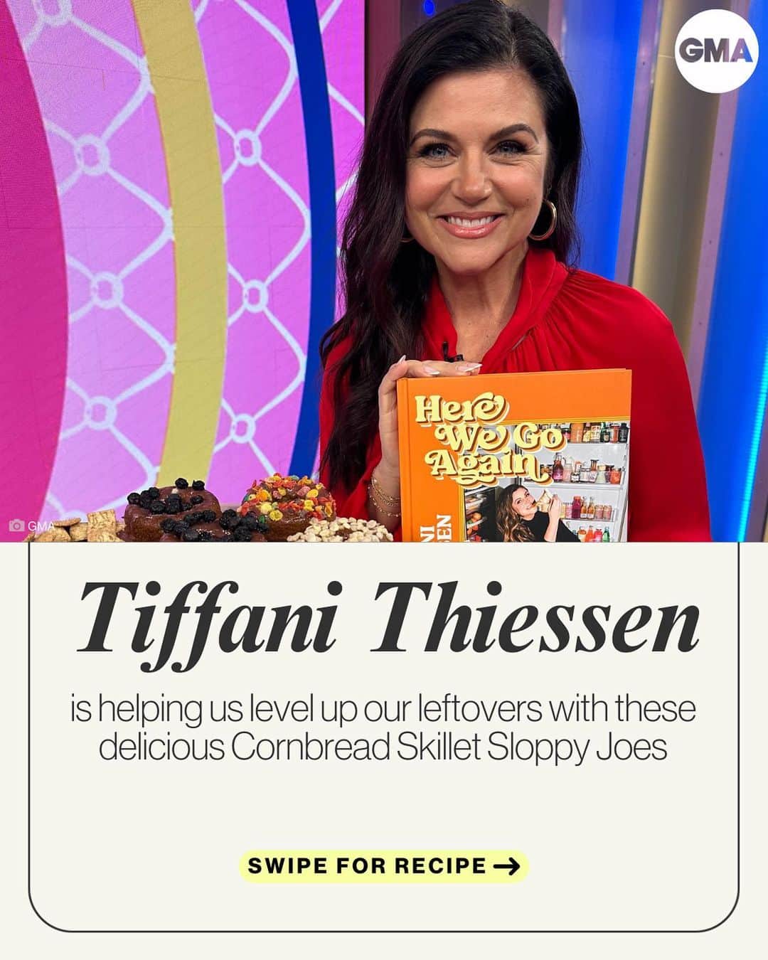 Good Morning Americaのインスタグラム：「@tiffanithiessen is using her new cookbook to help us use pantry staples and ingredients many home cooks already have on hand to create something special! 😋  Get more of her recipes at our link in bio.」