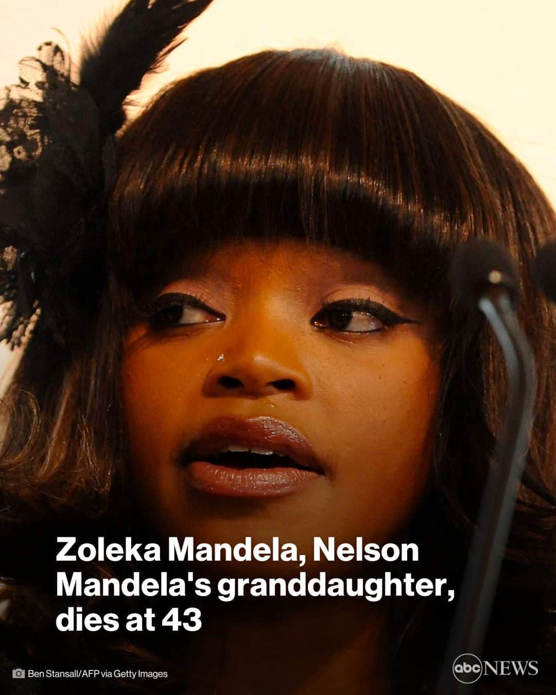 ABC Newsのインスタグラム：「Nelson Mandela’s granddaughter, Zoleka Mandela, has died at the age of 43.  She was an outspoken writer and activist for healthcare and justice throughout her life.  Read more about her legacy at the link in bio.」