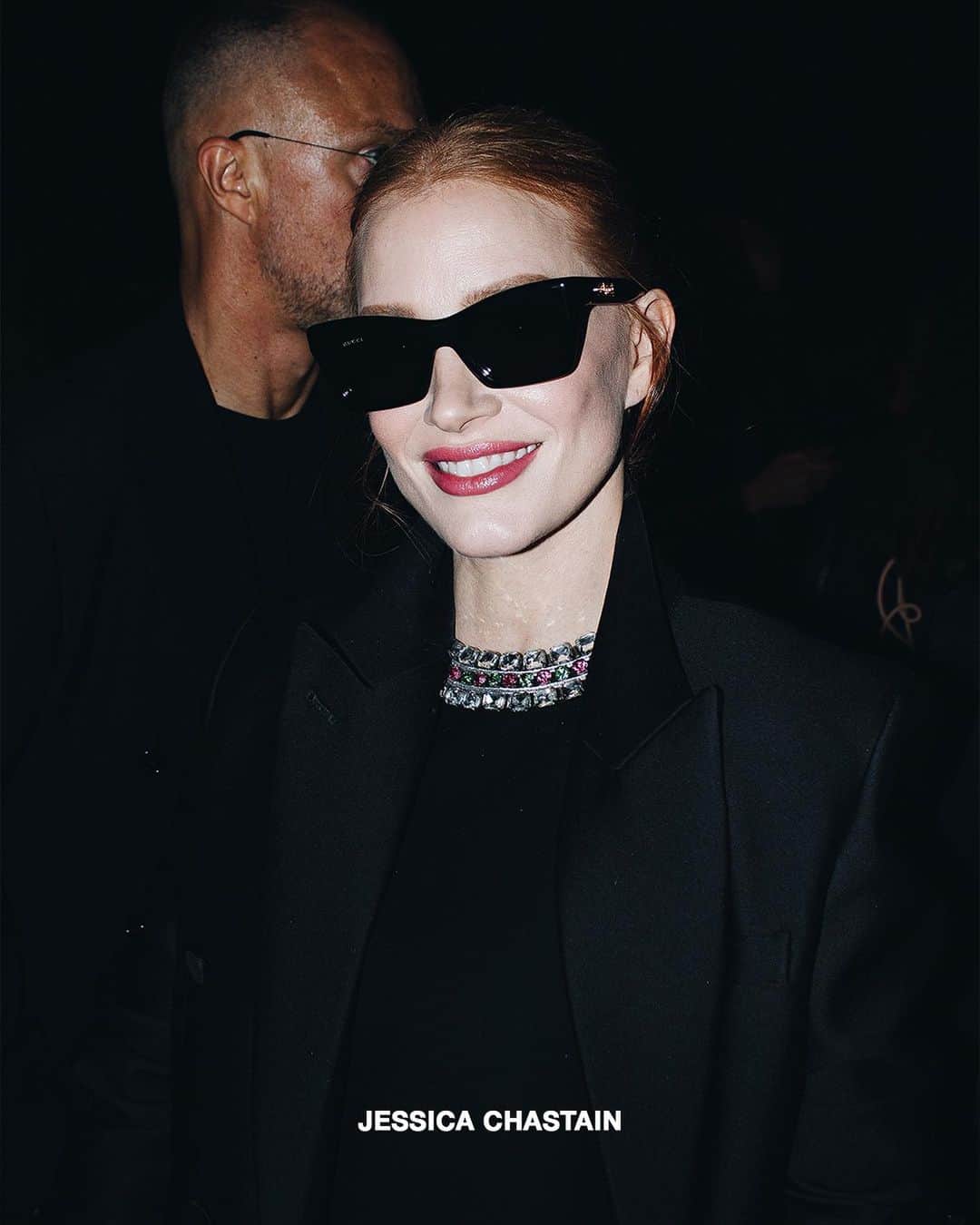グッチのインスタグラム：「Jessica Chastain, Ryan Gosling, Sabato De Sarno, Anna Wintour, Francesca Ragazzi, Alia Bhatt, Hanni, Ni Ni, Simona Caggia, Pierpaolo Piccioli, Julia Roberts, Derek Blasberg, Nick Brown, Jodie Turner-Smith  #GucciAncora #GucciSS24」