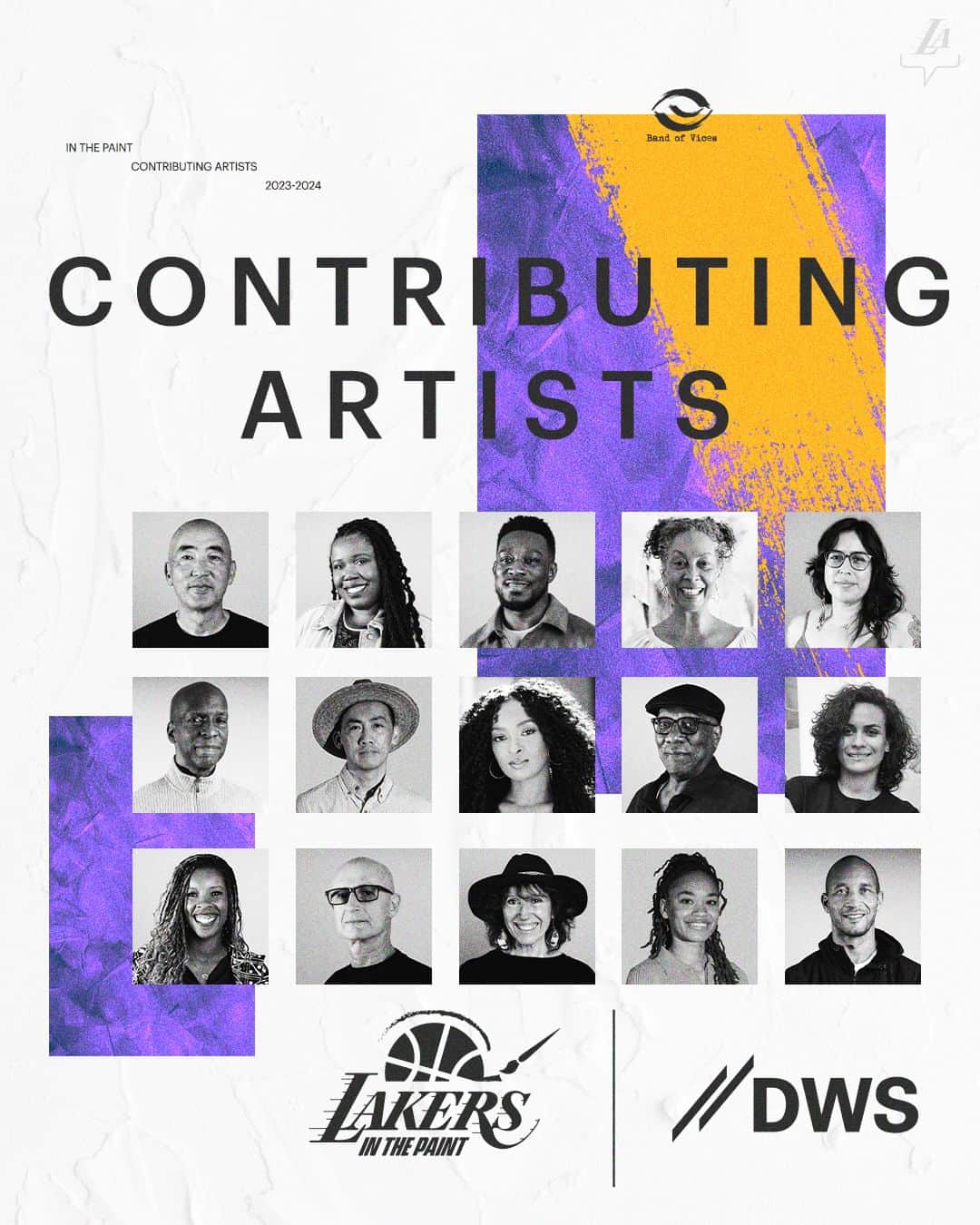 Los Angeles Lakersさんのインスタグラム写真 - (Los Angeles LakersInstagram)「The Lakers are excited to announce the Contributing Artists and Grantees for In the Paint 2023-2024, presented by DWS Group, recognizing creative communities historically overlooked.」9月27日 2時00分 - lakers