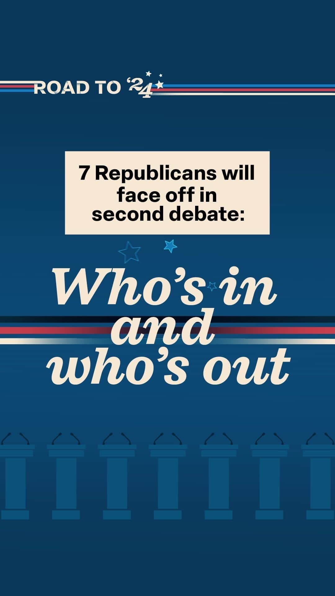ABC Newsのインスタグラム：「The second Republican presidential primary debate is tomorrow night in California. @shannoncaturano has who’s in and who’s out.」