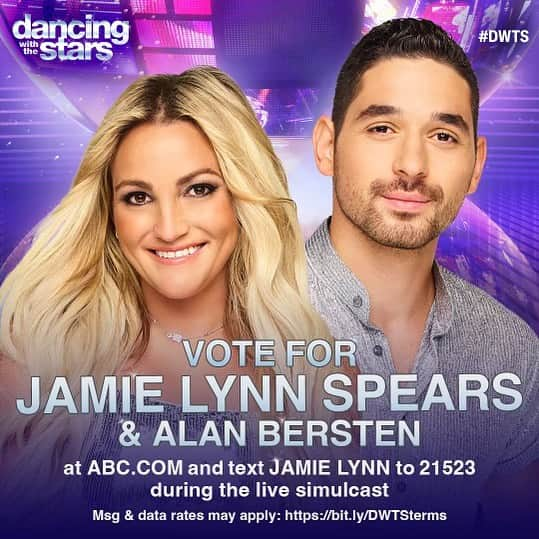 ジェイミー・リン・スピアーズのインスタグラム：「The new season of #DWTS Live TONIGHT, don’t miss the season premiere at 8/7c and remember to VOTE for us by texting JAMIE LYNN to 21523! ✨」