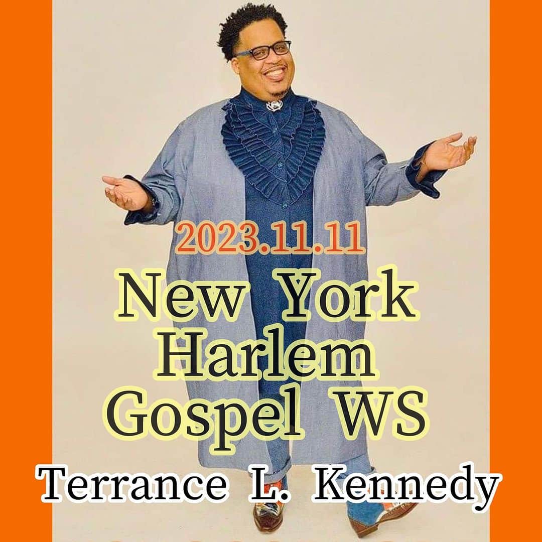 のインスタグラム：「💙from. ニューヨーク🗽ハーレム💛🇺🇸 【Terrance L.Kennedyによる 　　　　　　　ゴスペルワークショップ】  "本場のゴスペル"をTokyo渋谷で学べるチャンスです！  ✈️🇺🇸牧師でありゴスペルアーティストの Terrance L. Kennedyがニューヨークからやってきます。  東京でワークショップ開催決定！！❤️  3時間たっぷり！！ この機会を逃さないでください！🧡  ゴスペルを体感して歌いましょう！ ゴスペル初めての方ももちろん大歓迎です！ 通訳の方がいるので英語がわからない方でも安心して受講いただけます。  @2bterrancelkennedy   ✨✨✨✨✨✨✨✨ Terrance L.Kennedy New York 🗽Harlem 〜ゴスペルワークショップ〜✨✨✨✨  ◆開催日 2023年11月11日 ◆場所 東京山手教会（渋谷） ◆時間 受付開始11:30 WSスタート12:00-15:00 （たっぷり3時間） ◆楽曲　3曲ほど  ◆講師 Terrance L.Kennedy 🇺🇸 ◆サポート ゴスペルシンガーTiA 🇯🇵  ⚠️定員になり次第締め切り⚠️ チケット確保はお早めに！！  ◆料金 7500円（税込）  お申し込み 参加チケットはこちらから👇  https://tia-singer.stores.jp/items/651351843f7c4d054b8316c8  🎁10月10日までにお申し込み頂いた皆様には、 限定オリジナルタオルのプレゼント付き！！  ◆ご購入後、 3日以内に詳細メールが送られてきます。  ◆キャンセルポリシー【注意】⚠️ 大変人気なWSとなります。 定員に限りがあるため確保されますと、 キャンセル返金は致しかねます。  皆様のご参加をお待ちしております！！  主催/ Rejoice Entertainment Japan」
