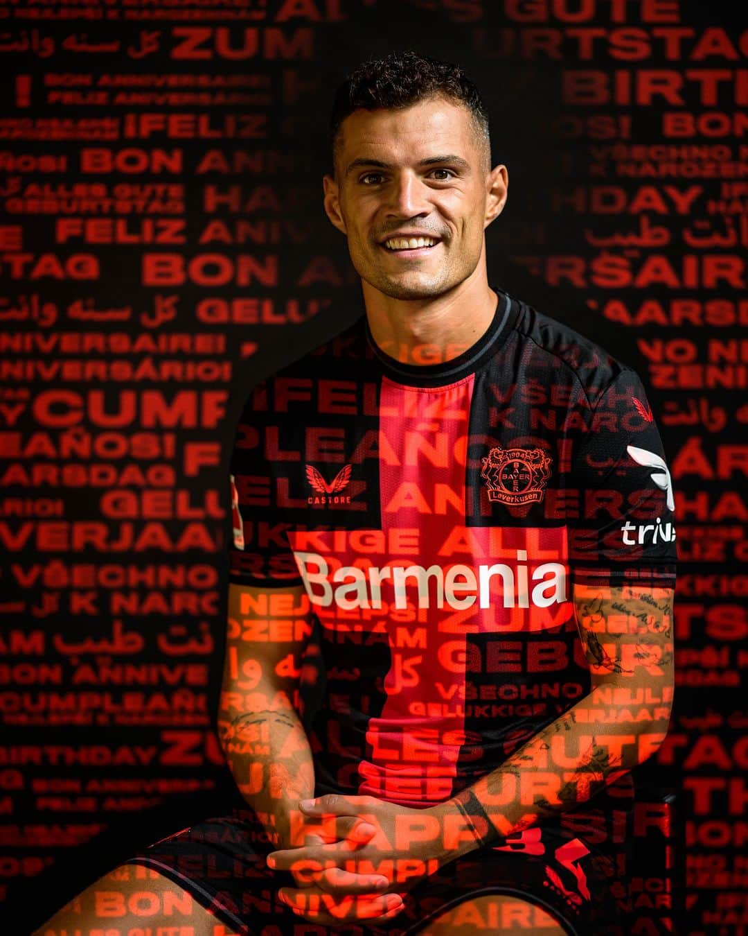 バイエル・レバークーゼンのインスタグラム：「#HappyBirthday, @granitxhaka! All the best for your new year! 🎂🥳  #Bayer04 #Werkself」