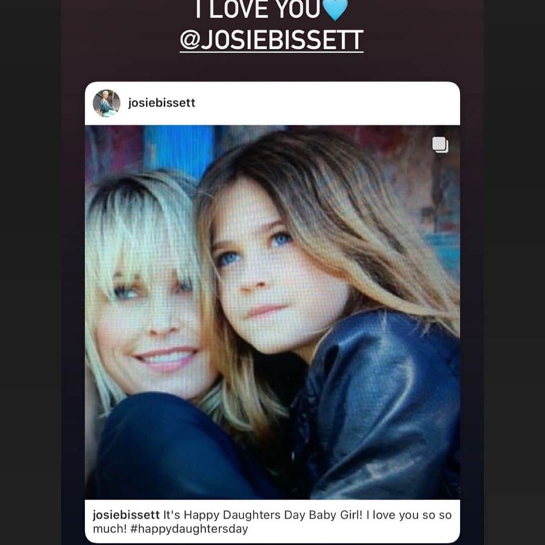 ジョシー・ビセットのインスタグラム：「❤️ L O V E  #mygirl ❤️」
