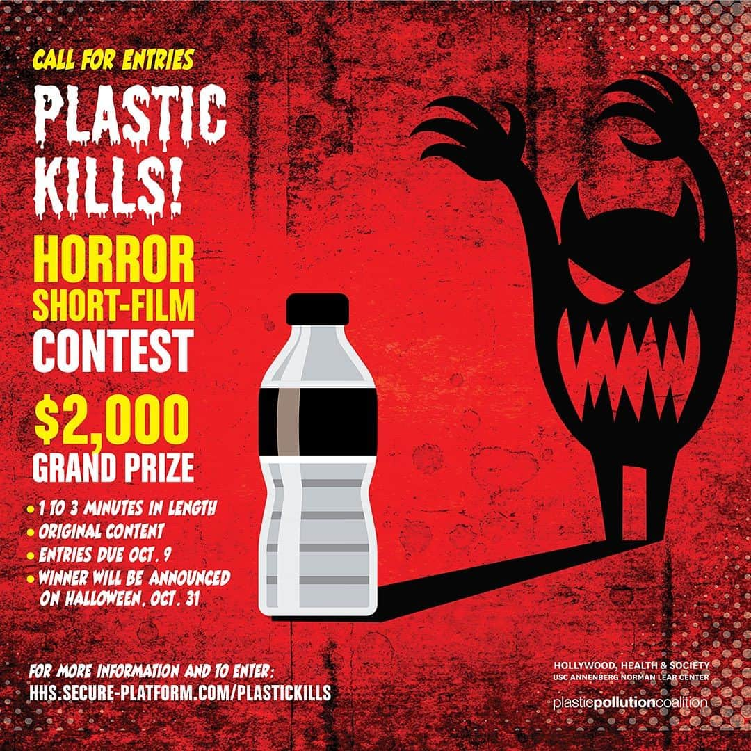 ジェフ・ブリッジスのインスタグラム：「@plasticpollutes & @HollyWdHealth want you to scare the plastic out of them. Submit a 1-3 minute horror short to #PlasticKills by Oct 9 for your chance to win $2000. Learn more: https://bit.ly/plastickillscontest」