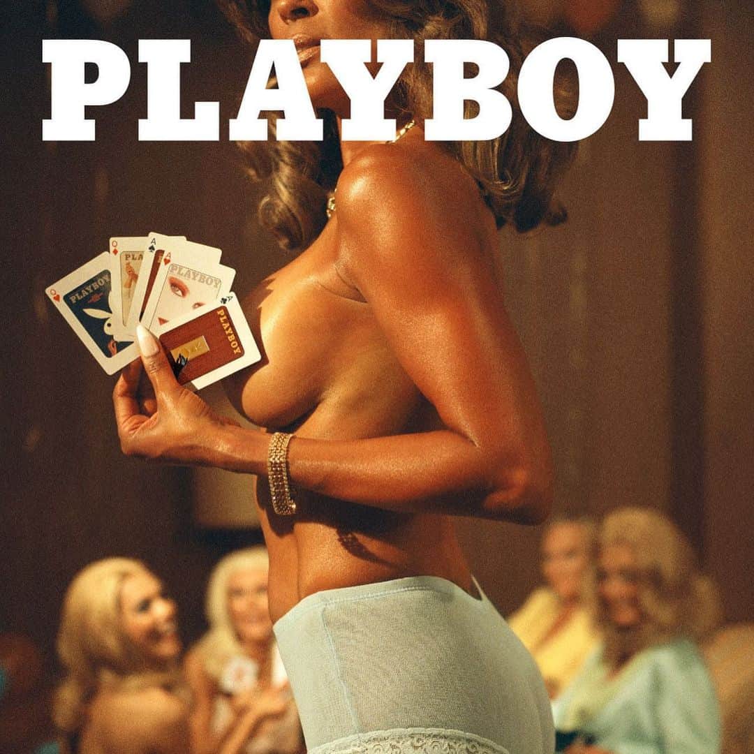 のインスタグラム：「For #TheEqualityIssue - Playboy collaborated with director & photographer @nadialeecohen on a cover pictorial featuring five past Playmates representing six decades of voices. Entitled ‘Once a Playmate, Always a Playmate’, she artfully captures the inimitable sisterhood of Playmates @victoriavalentino1, @candidcandace, Renée Tenison, @branderoderick (one of our newest Playboy Creators!) and @rpomplun. See the pictorial and read the article by @jamilahlemieux at the link in stories.  #nadialeecohen」