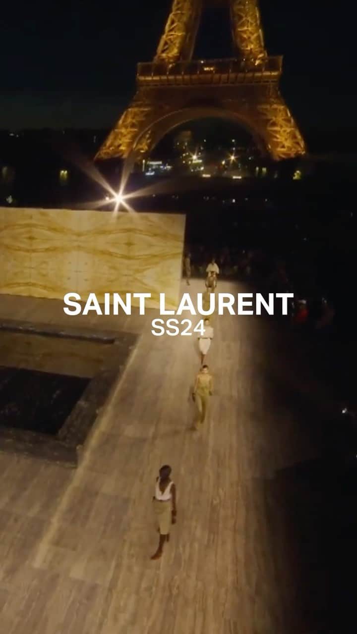 IMG Modelsのインスタグラム：「#RunwayRewind. ⏪ #SaintLaurent’s #YSLSS24 #PFW #fashionshow starring @bibi_breslin #DuJuan (exclusive) @lucagajdus @mary_ukech + @sihanashalaj. 🇫🇷 #IMGmodels」