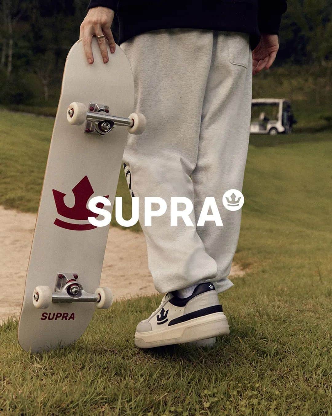 スープラのインスタグラム：「Introducing the 23FW SUPRA BAYC collection that will create a witty golf lifestyle. Discover more via the link in bio.」
