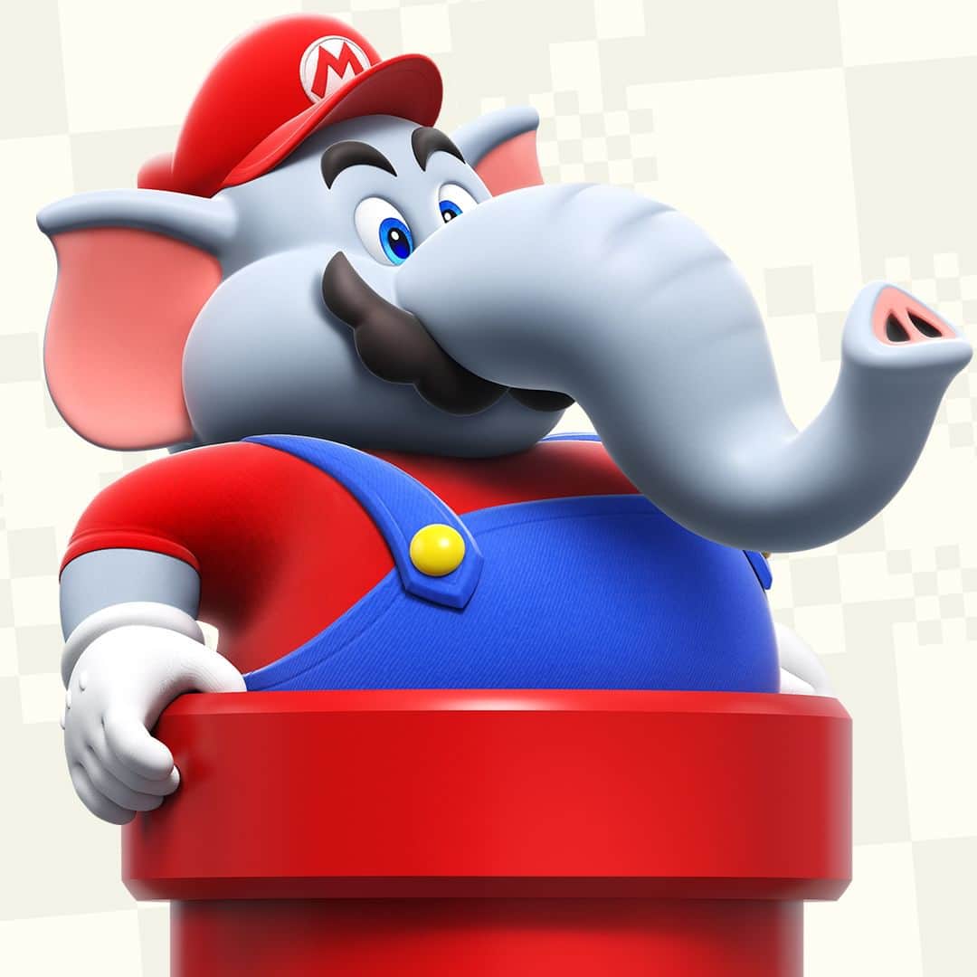 のインスタグラム：「マリオがゾウに！？  『スーパーマリオブラザーズ ワンダー』2023年10月20日（金）発売。  #スーパーマリオブラザーズワンダー #マリオ #ワンダー #ゾウマリオ #SuperMarioBrosWonder #Mario #Wonder #ElephantMario #NintendoSwitch #Nintendo #任天堂」