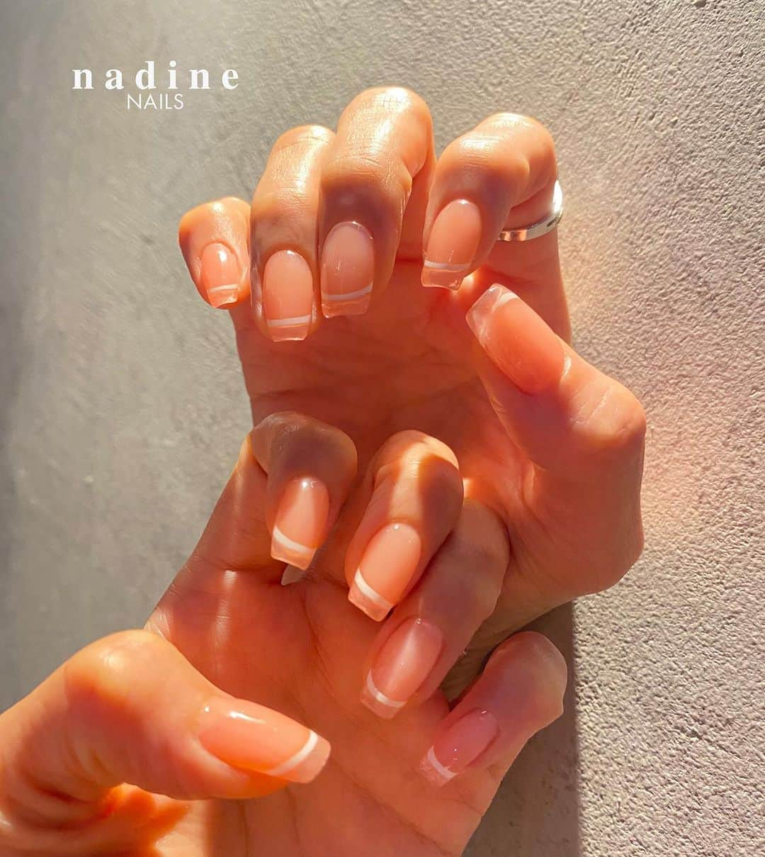 nadineNAILSさんのインスタグラム写真 - (nadineNAILSInstagram)「🦩🩷 ありがとうございます·͜·✌︎   #秋ネイル  #フレンチネイル   #クリアネイル  *─────────────────────────*   * * * #個性派ネイル #フレンチネイル #シンプルネイル  #長さ出し #オシャレネイル #大人ネイル #恵比寿ネイルサロン #nailstagram  #autumnnails #ebisunailsalon #newnails  #nadinenails #美甲 #tgel #젤네일 #네일아트 #네일스타그램 #인기네일 #btsyoko #이달의네일」9月27日 11時55分 - nadine_nails_