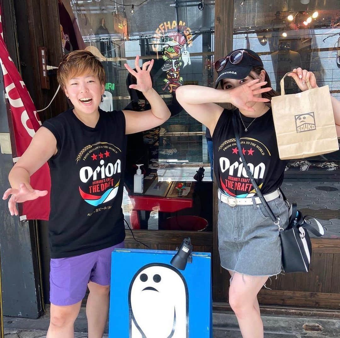 小野崎玲皇のインスタグラム：「初SOUKOさんに行ってきたよ🦁 れおたは何のTシャツ買ったでしょうか👕？ 可愛いTシャツ沢山あったからまた行こっと！！」