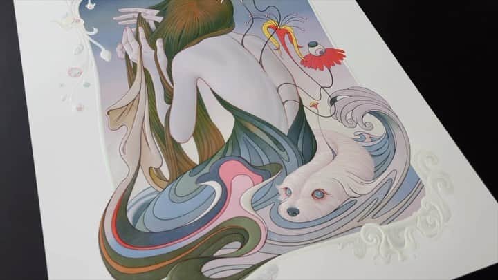 ジェームス・ジーンのインスタグラム：「‼️Release ending soon‼️Chine is a signed and numbered time-limited edition of giclée prints. The edition will be available until 7:59 AM PT on Wednesday, September 27. The edition is limited by the number of prints sold during those 24 hours and never reprinted.」