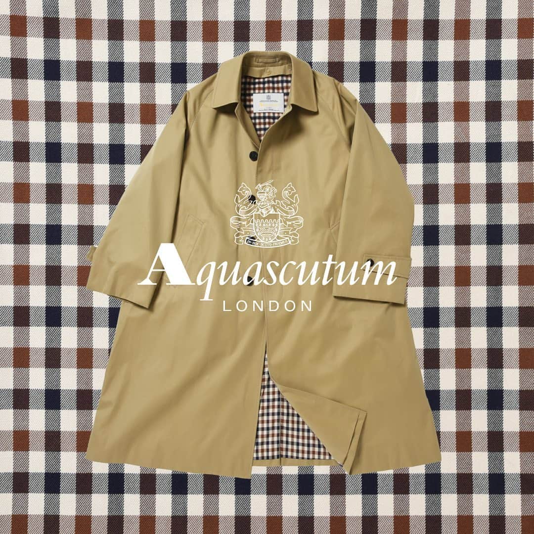 Bshop officialさんのインスタグラム写真 - (Bshop officialInstagram)「1851年に英国にて創業した「Aquascutum」より、ビショップ別注バルマカーンコートが入荷しました。 60～70年代のブランドオリジナルのステンカラーコートをベースにパターンを変更し、オーバーサイズで仕上げています。  #aquascutum  #23aw #bshop」9月27日 14時45分 - bshop_official