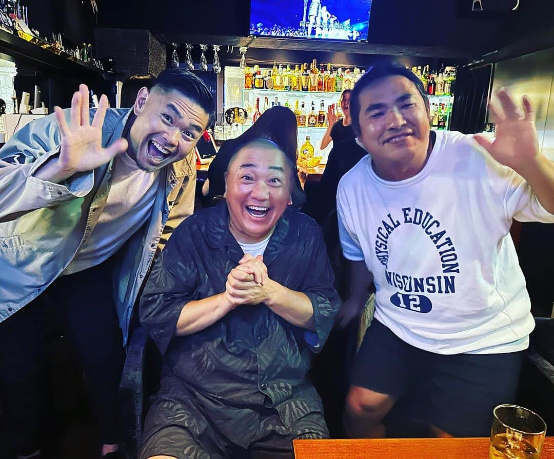 マッコイ斉藤のインスタグラム：「反省会！ #けいちょん  #品川ヒロシ  #中岡くん」