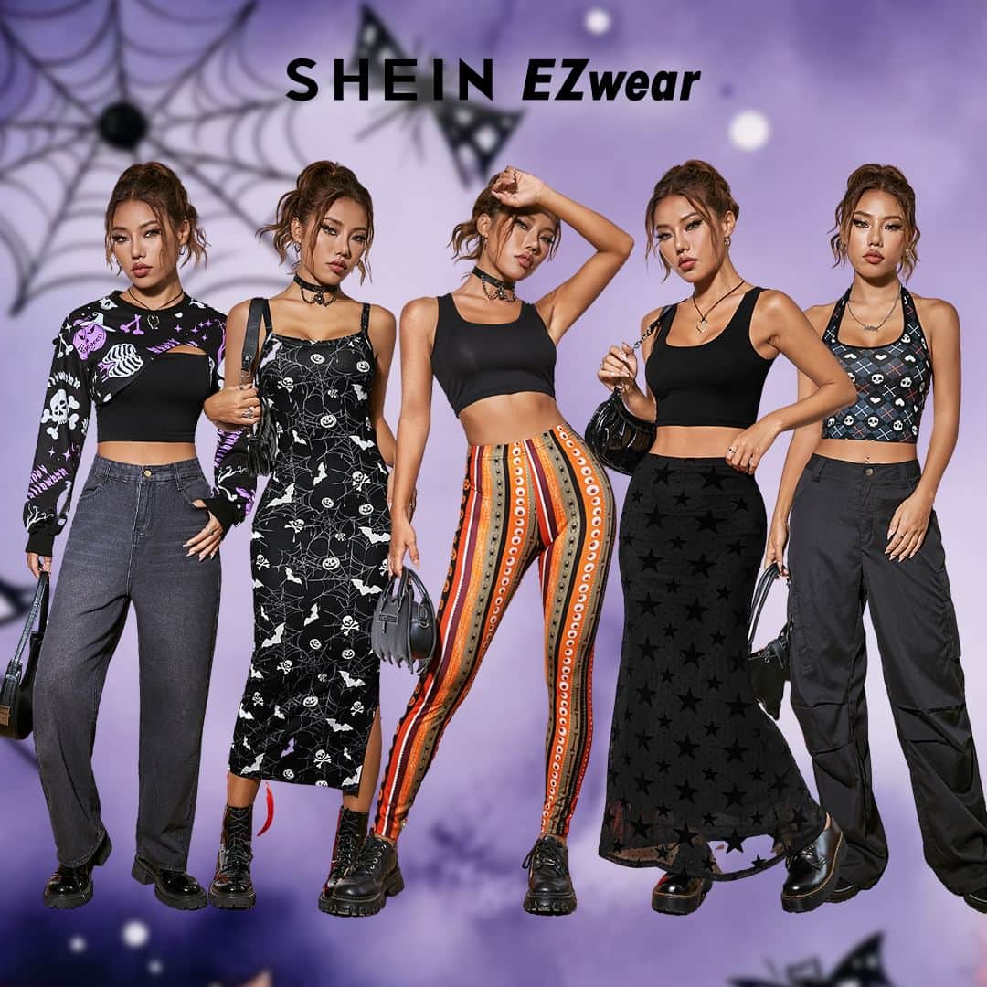 SHEINのインスタグラム：「Halloween Challenge: Find a spooky fit for you and your crew 🖤🕸️🔥  🔗:https://shein.shop/93dtfuz  #SHEINCollections #ForAllAges」