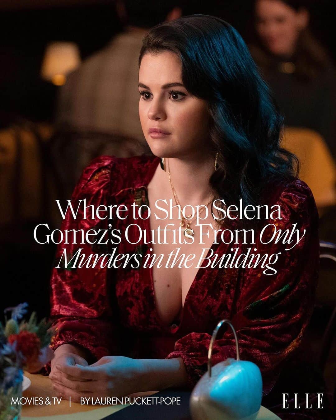 ELLE Magazineのインスタグラム：「#SelenaGomez’s fashion is undoubtedly one of the highlights of #OnlyMurdersintheBuilding, in seasons 1, 2, and the now-airing season 3. To get a better idea of how the best fits came together—and where one might find decent dupes— @laurpuckett asked costume designer Dana Covarrubias for a few insights. Find our recommendations for what and where to shop at the link in bio.」