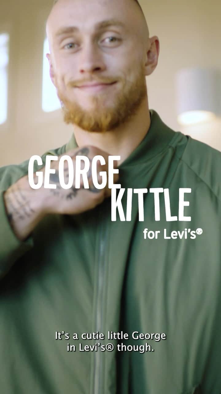 Levi’sのインスタグラム：「All-Pro Tight End @GKittle has some really good jeans. Join George and @ClaireKittle for a little convo around style past and present. And if you’re diggin’ his looks, you can shop George’s fits via link in bio and stories.」