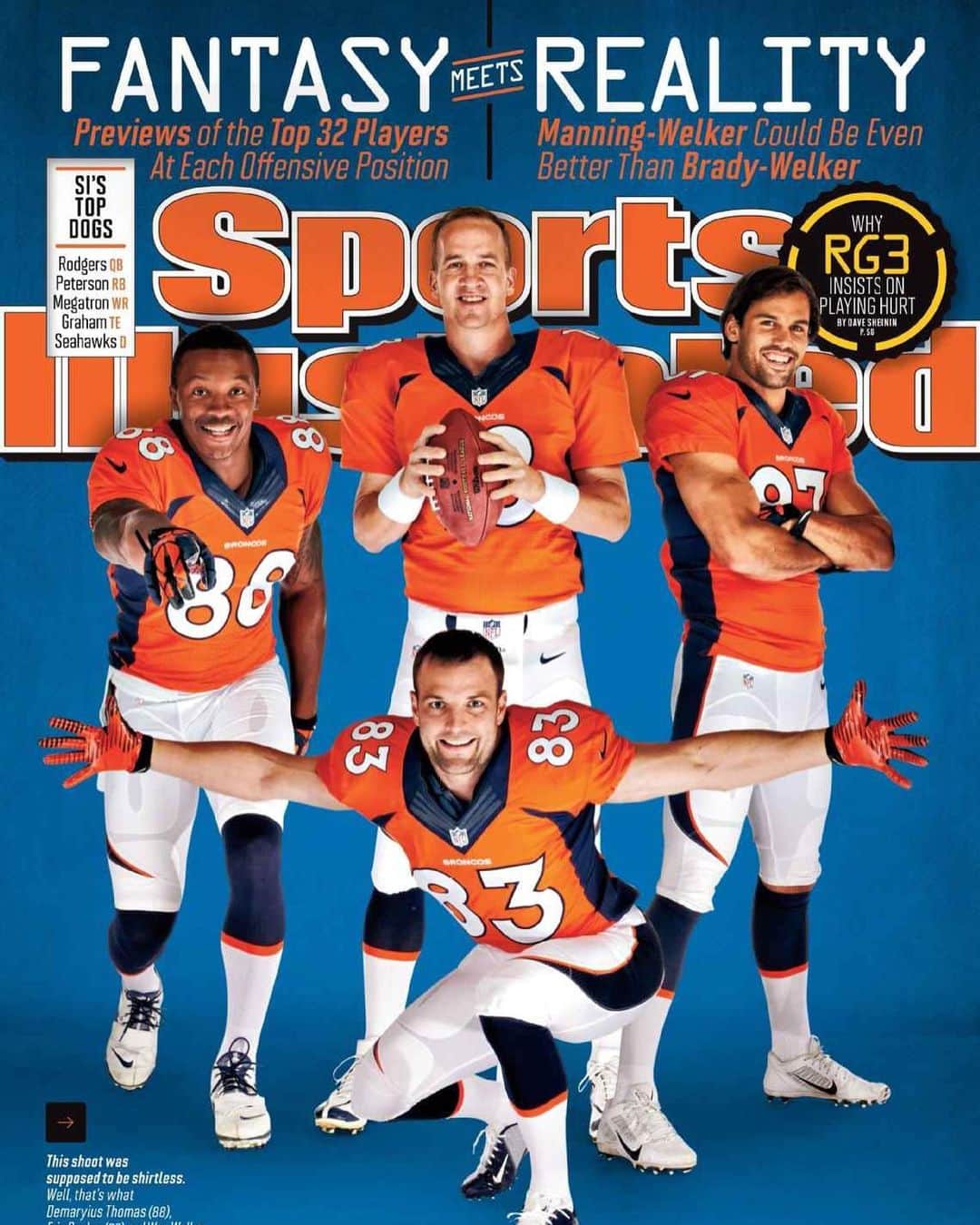 エリック・デッカーのインスタグラム：「The good ole days 👊🏽 #broncos #peytonmanning #demaryiusthomas #weswelker」