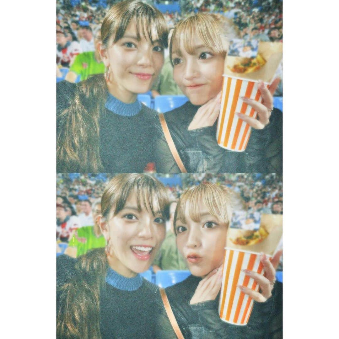 ねおのインスタグラム：「⚾️🔥🏟️  野球観戦楽しかったなぁ☺︎  しっかり 応援傘もゲットして帰宅しました☂️」