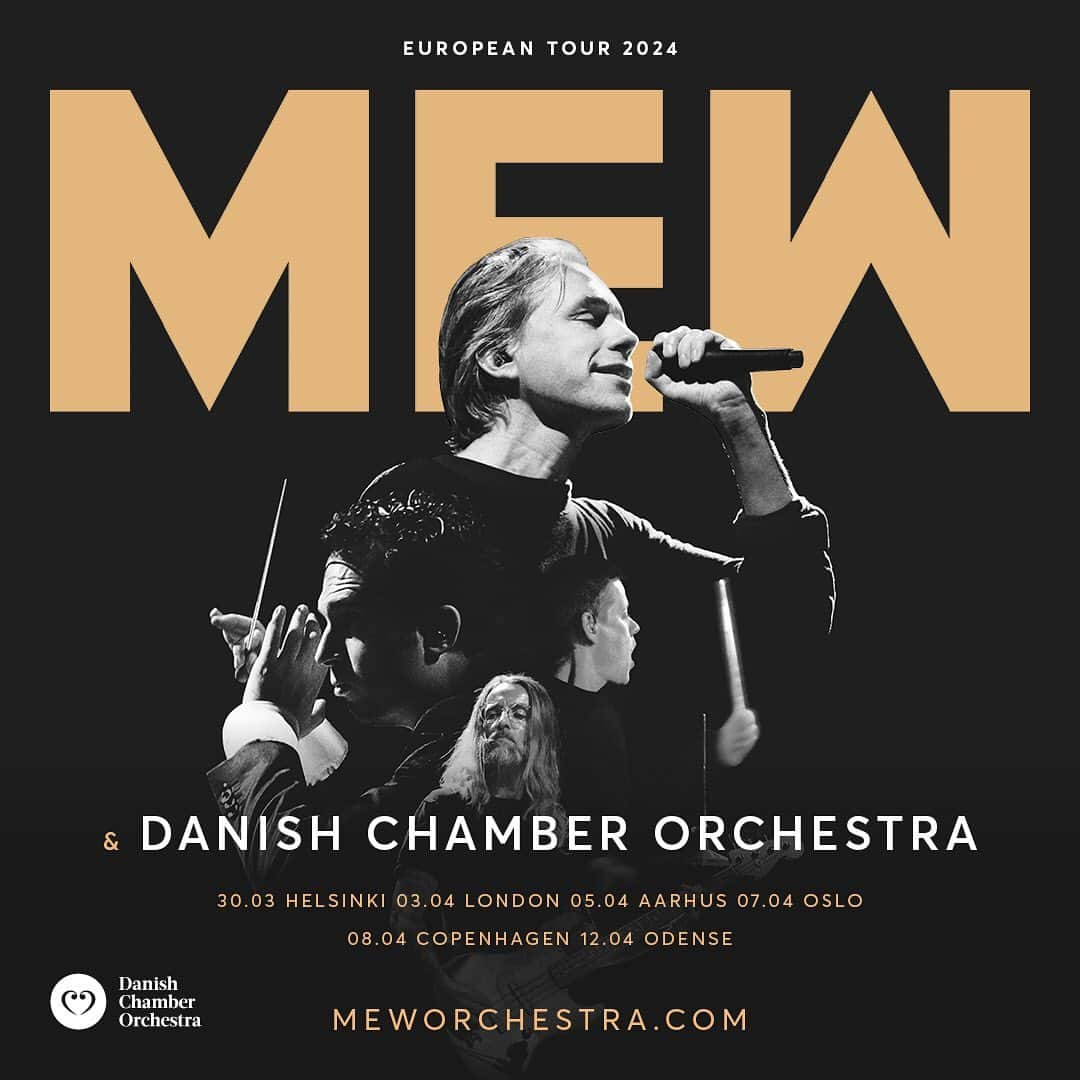 ミューのインスタグラム：「We’re excited to continue our collaboration with the Danish Chamber Orchestra - we’re bringing the show to some of our favourite cities around Europe!   Tickets on sale Friday  https://meworchestra.com/」