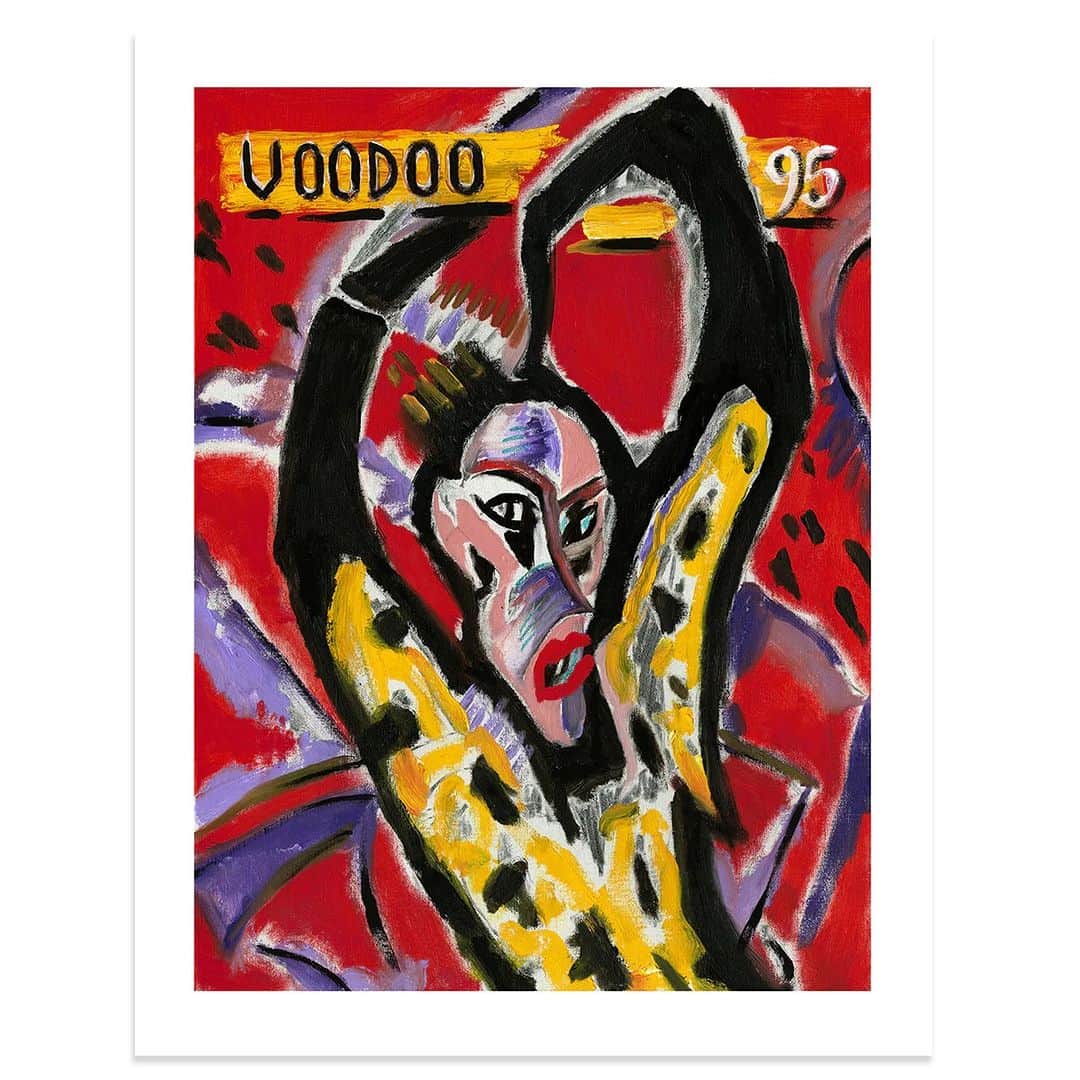 ロン・ウッドのインスタグラム：「🎨😎Now in the Official Ronnie Wood Art Store - Tour Posters: Voodoo Lounge, Urban Jungle and Bridges To Babylon shop.ronniewood.com - Link in the bio↗」